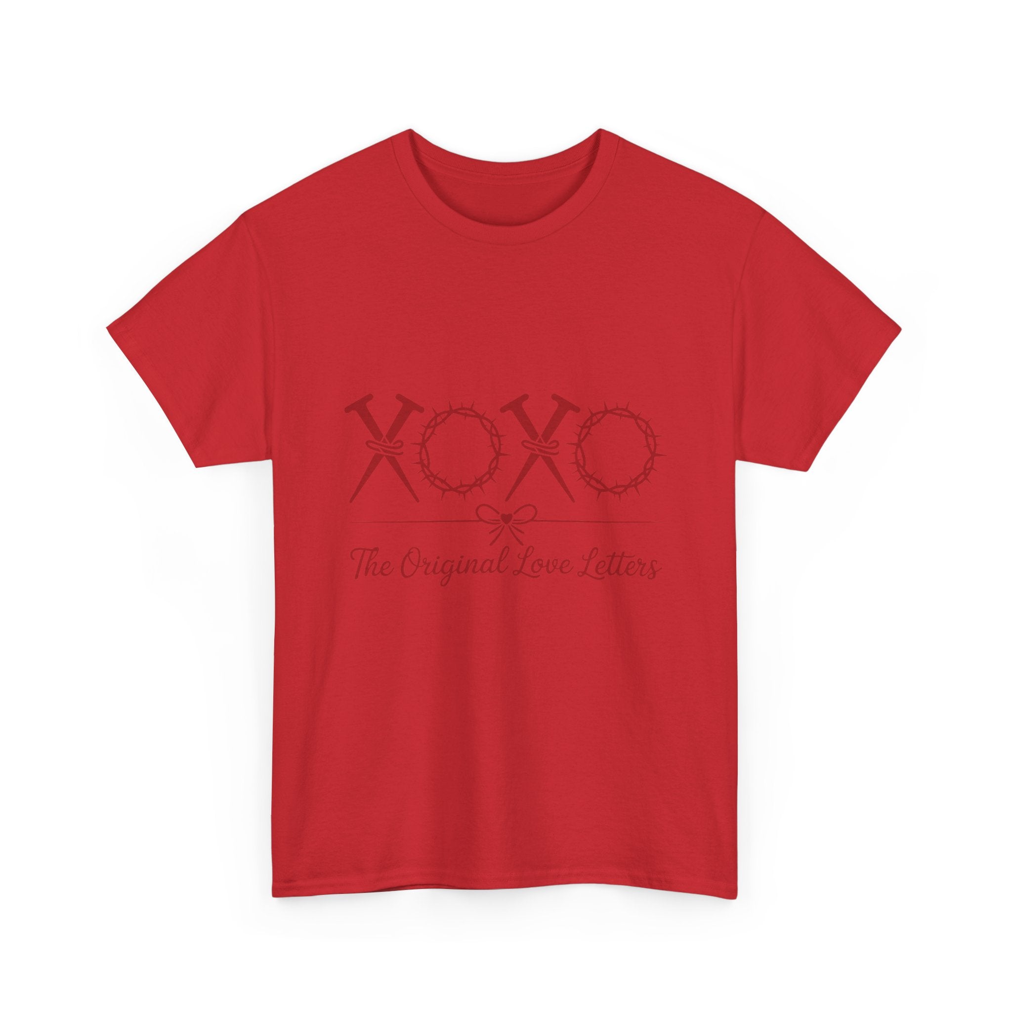 Christian Valentine Tee — “XOXO” Nails & Thorn Crowns, “The Original Love Letters”... Unisex Cotton Tee