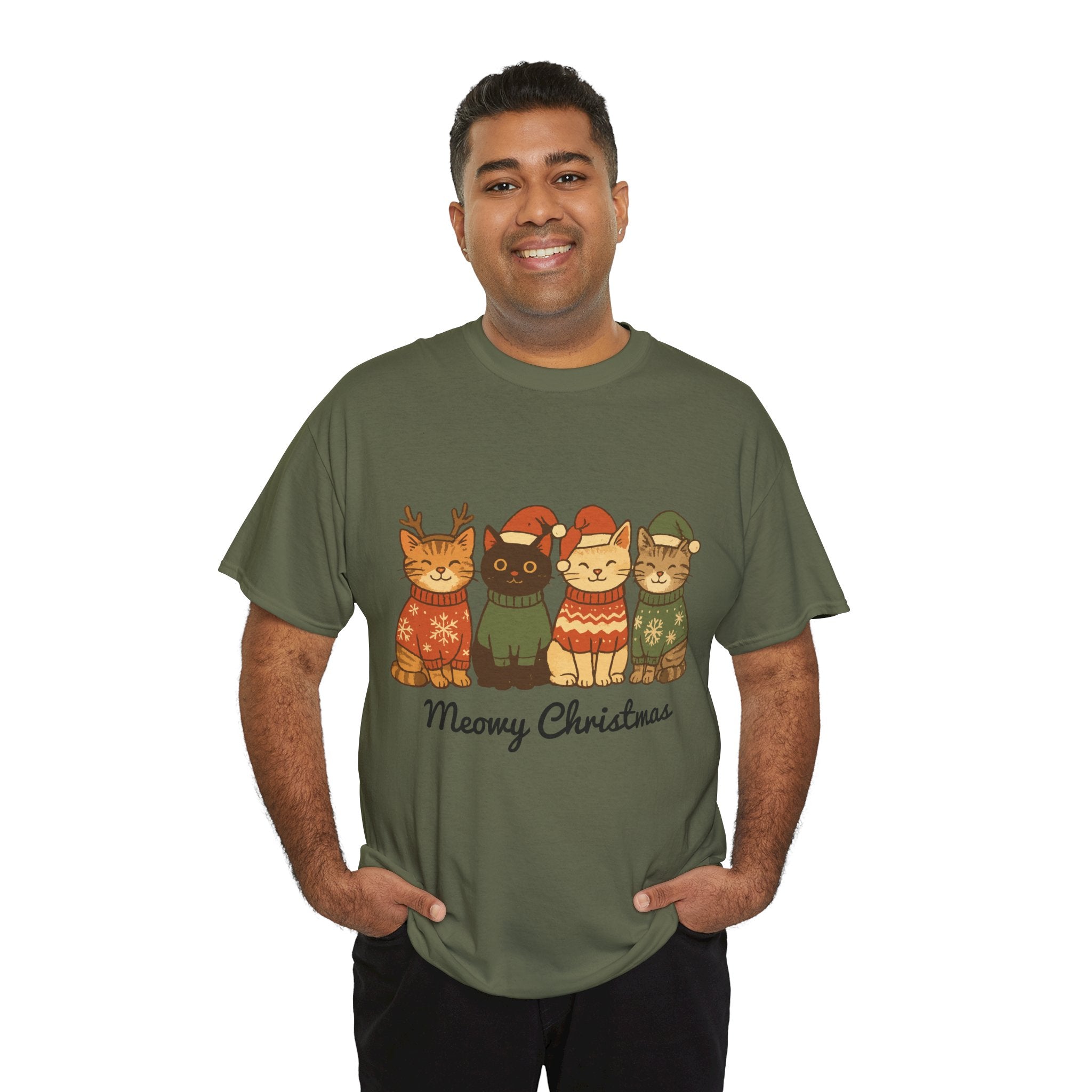 Christmas Cats Unisex Cotton Tee