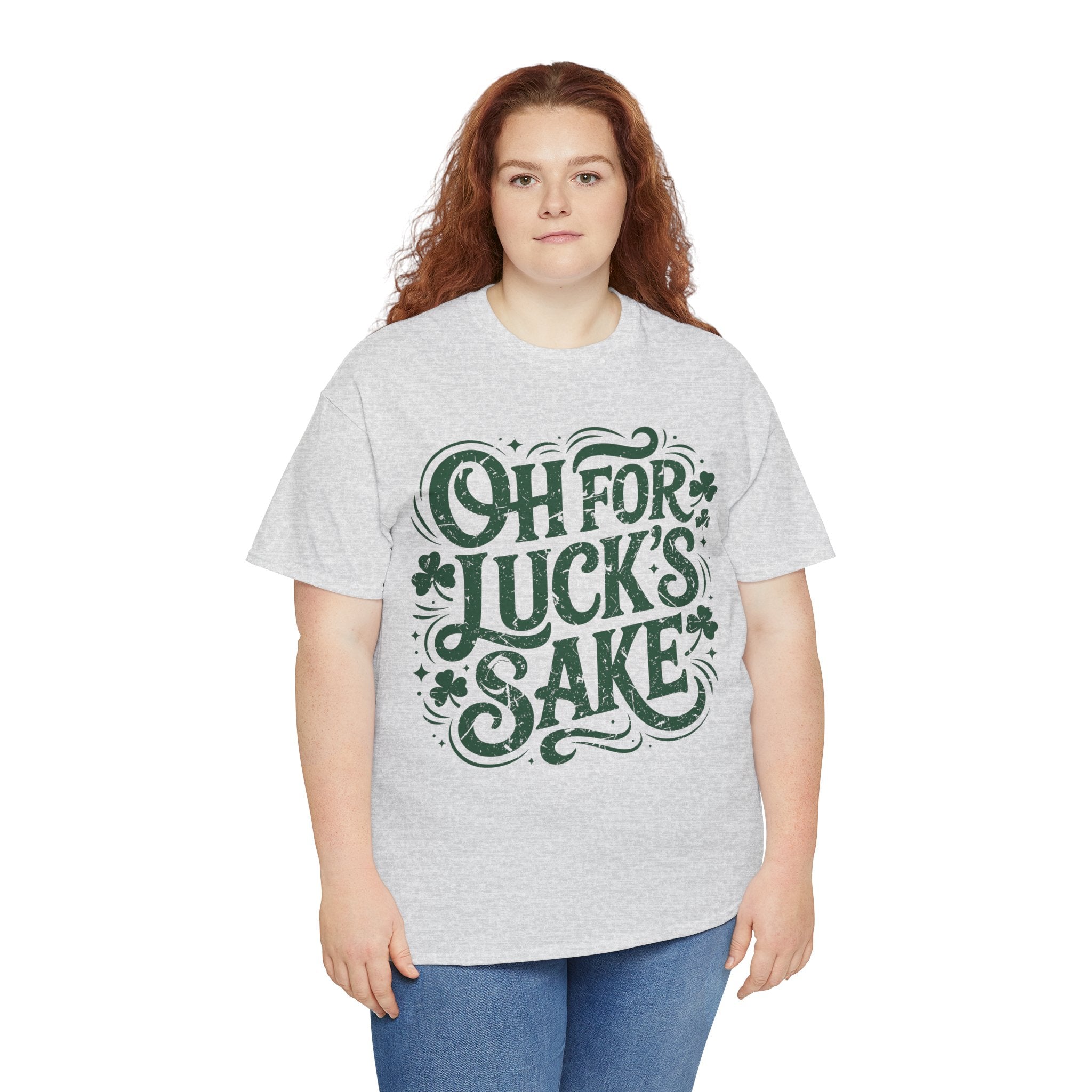 Oh for Luck's Sake Shamrock Unisex Cotton Tee