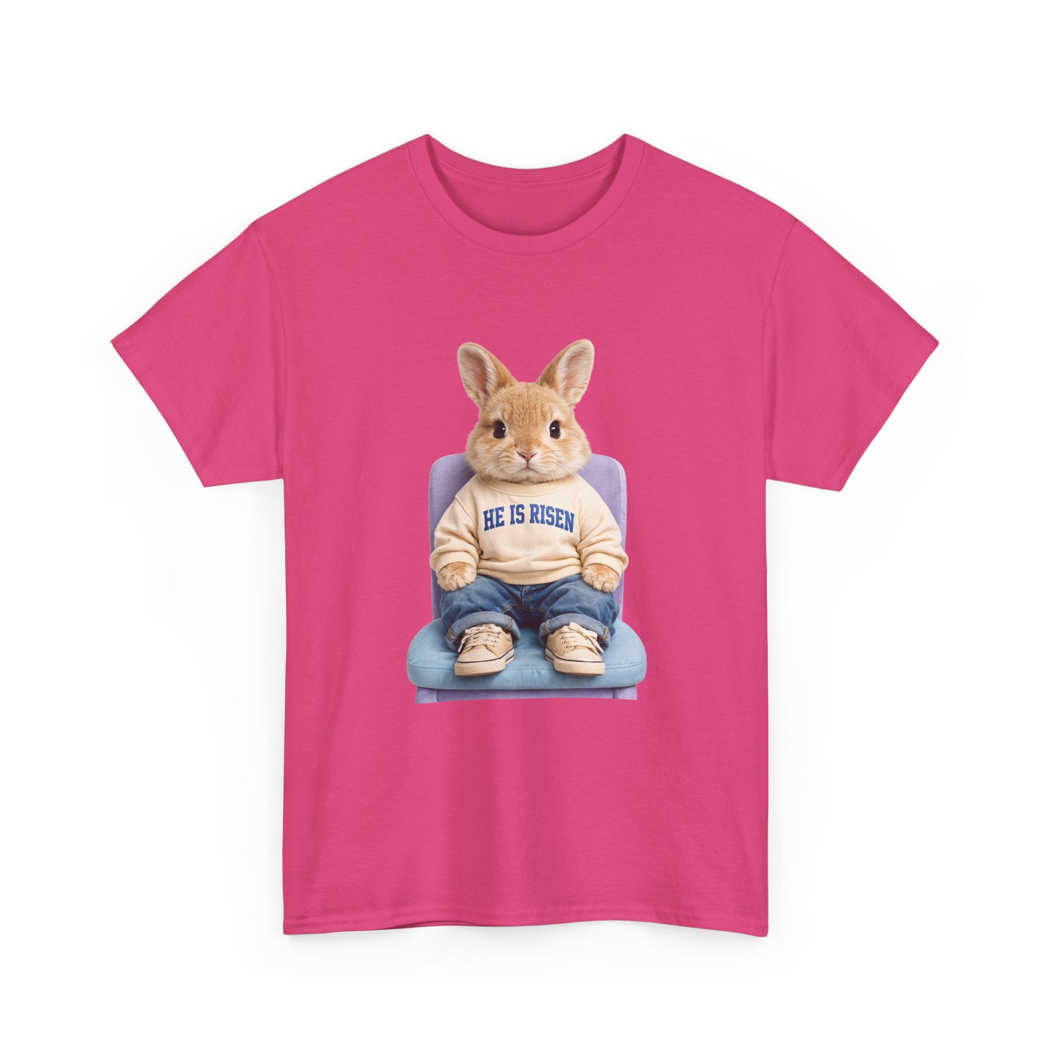 Easter 'He Is Risen' Bunny Unisex Cotton Tee