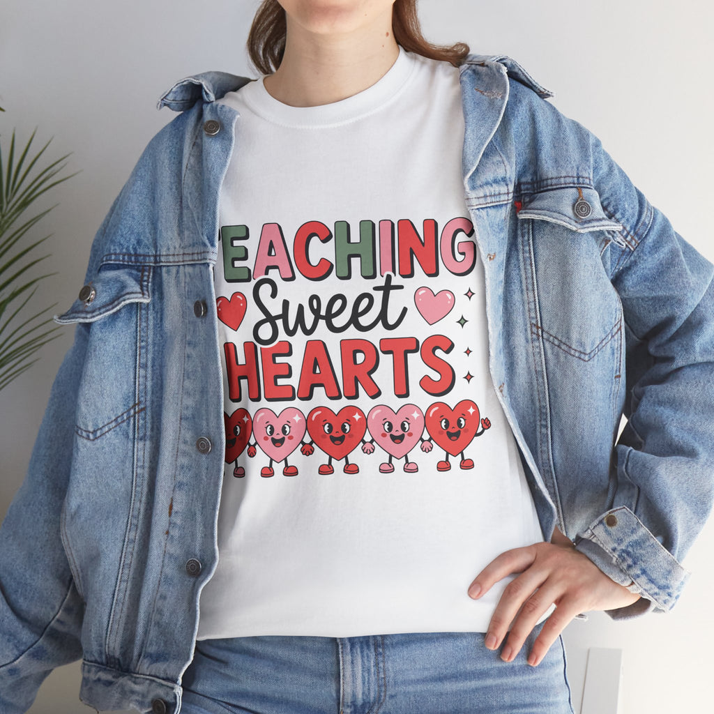 Teaching Sweet Hearts Valentine Teacher Unisex Cotton T-Shirt