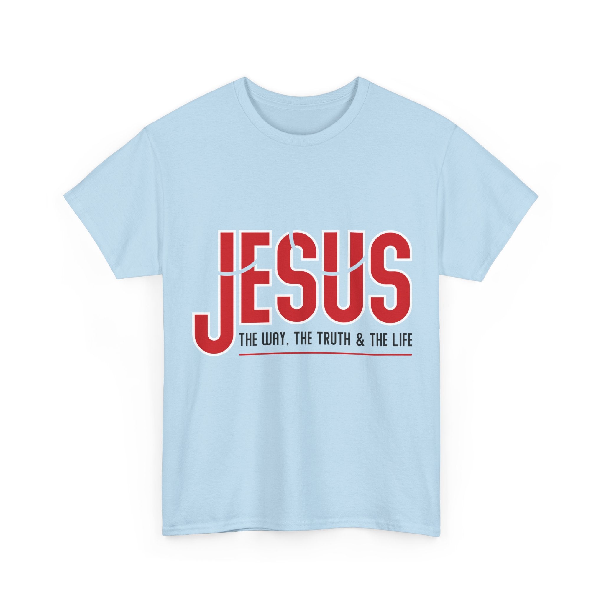 Jesus The Way The Truth & The Life T-Shirt — Bold Red Christian Unisex Cotton Tee