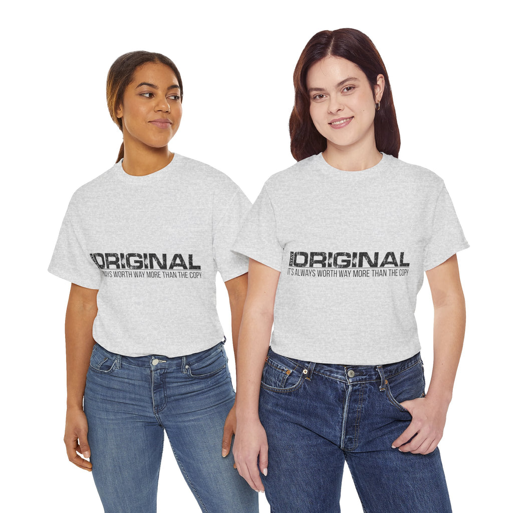 STAY SILENT Minimalist Tee — Vertical Text Black Unisex Cotton Tee