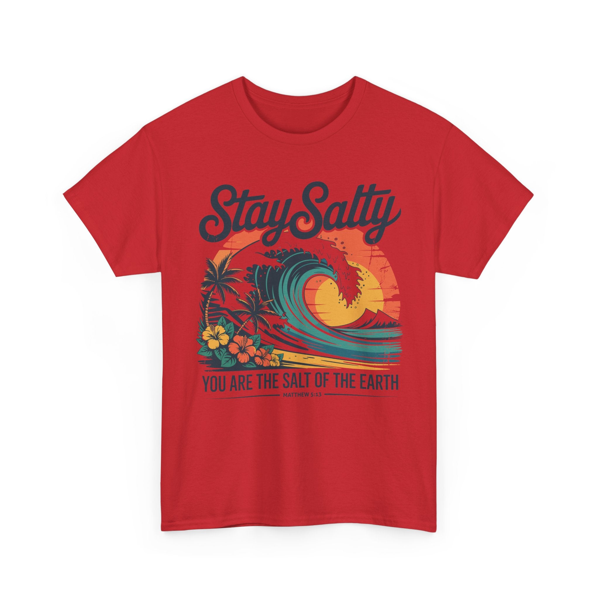 Stay Salty Beach Tee — "You are the salt of the earth (Matthew 5:13)"Unisex Cotton Tee