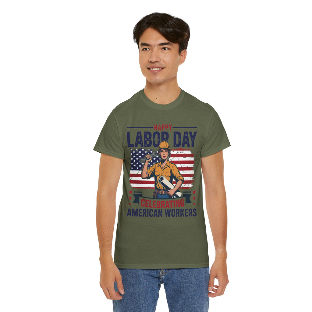Happy US Labour Day T-Shirt - Unisex Heavy Cotton Tee