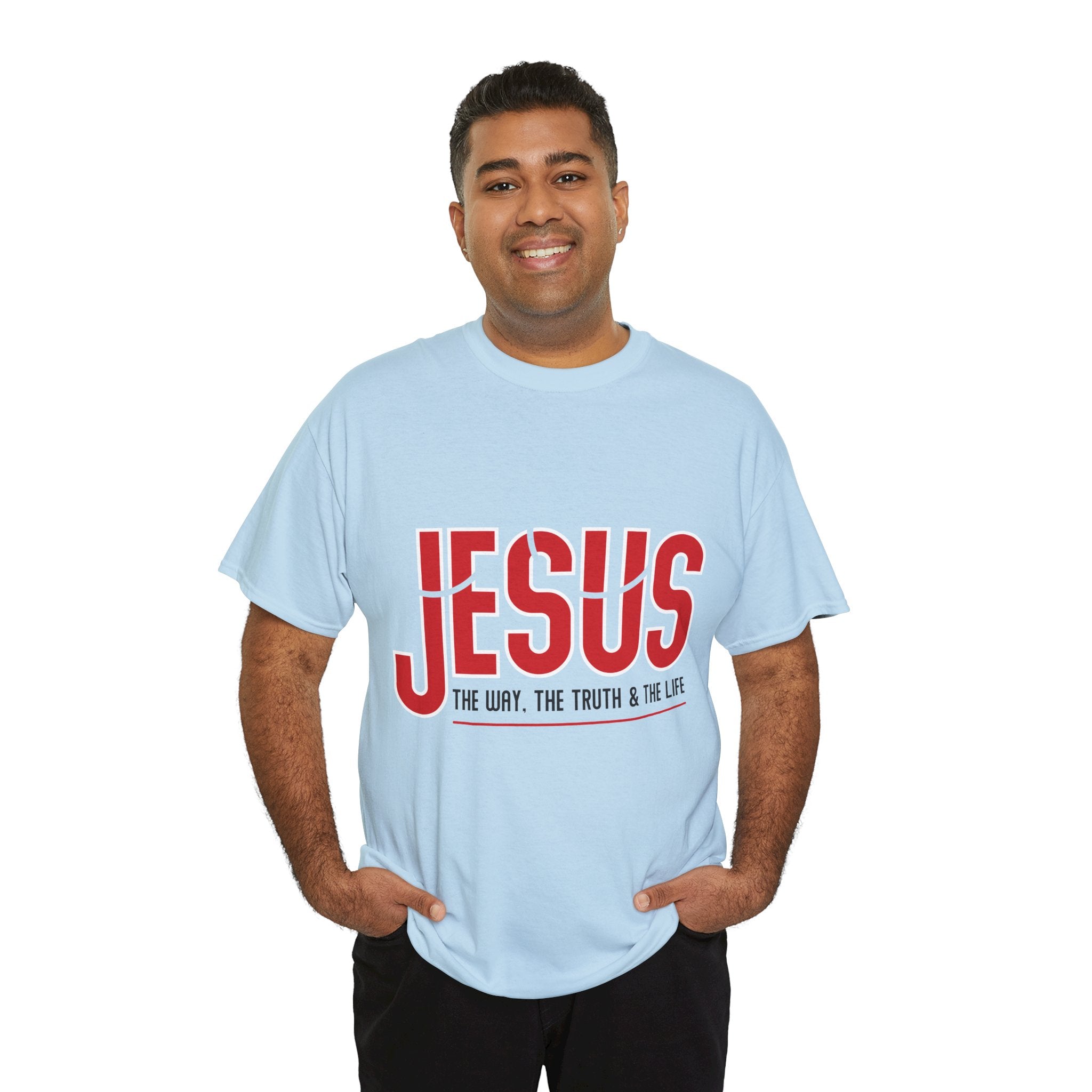 Jesus The Way The Truth & The Life T-Shirt — Bold Red Christian Unisex Cotton Tee