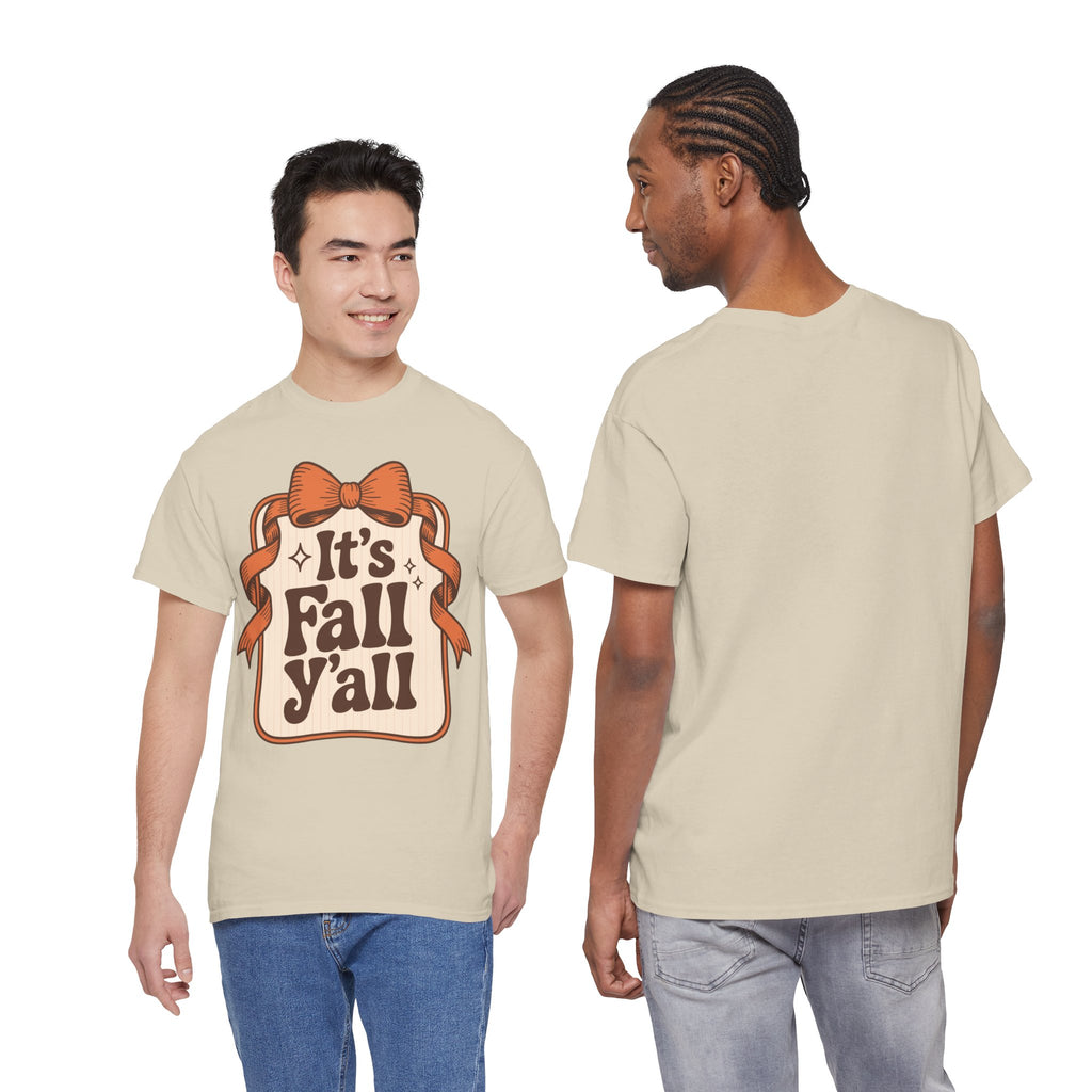 It’s Fall Y’all Autumn Ribbon Unisex Cotton Tee
