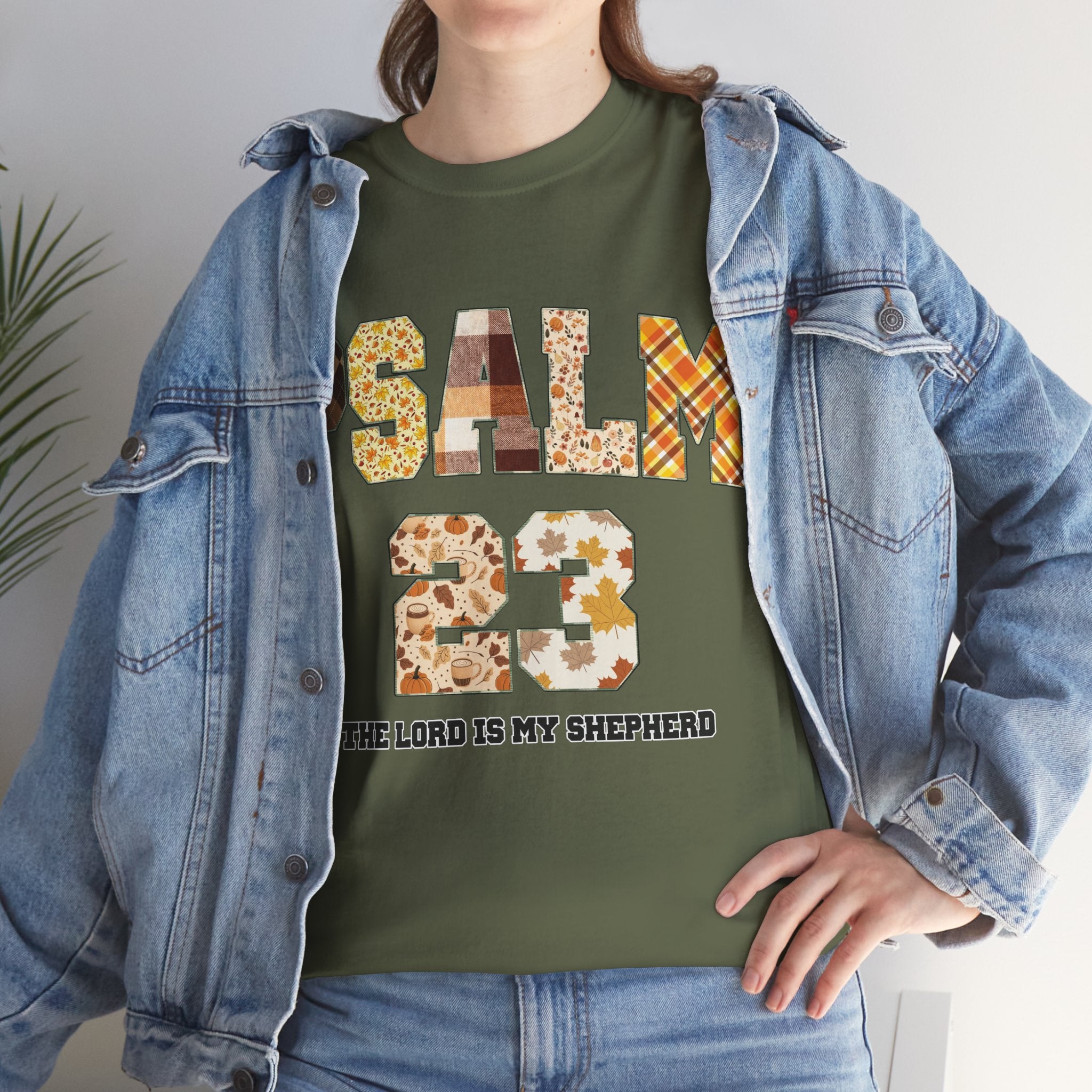 Psalm 23 Patchwork Unisex Cotton Tee