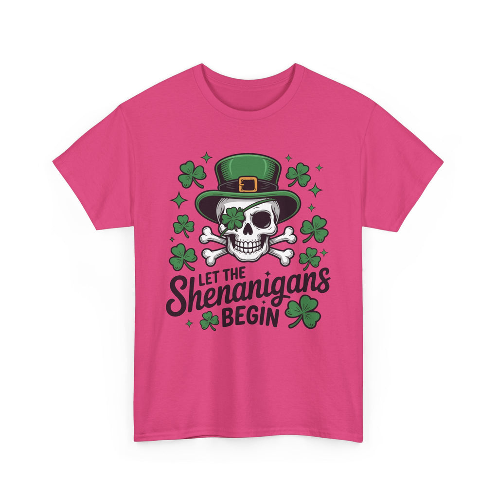 Let the Shenanigans Begin — Leprechaun Skull Unisex Cotton T-Shirt