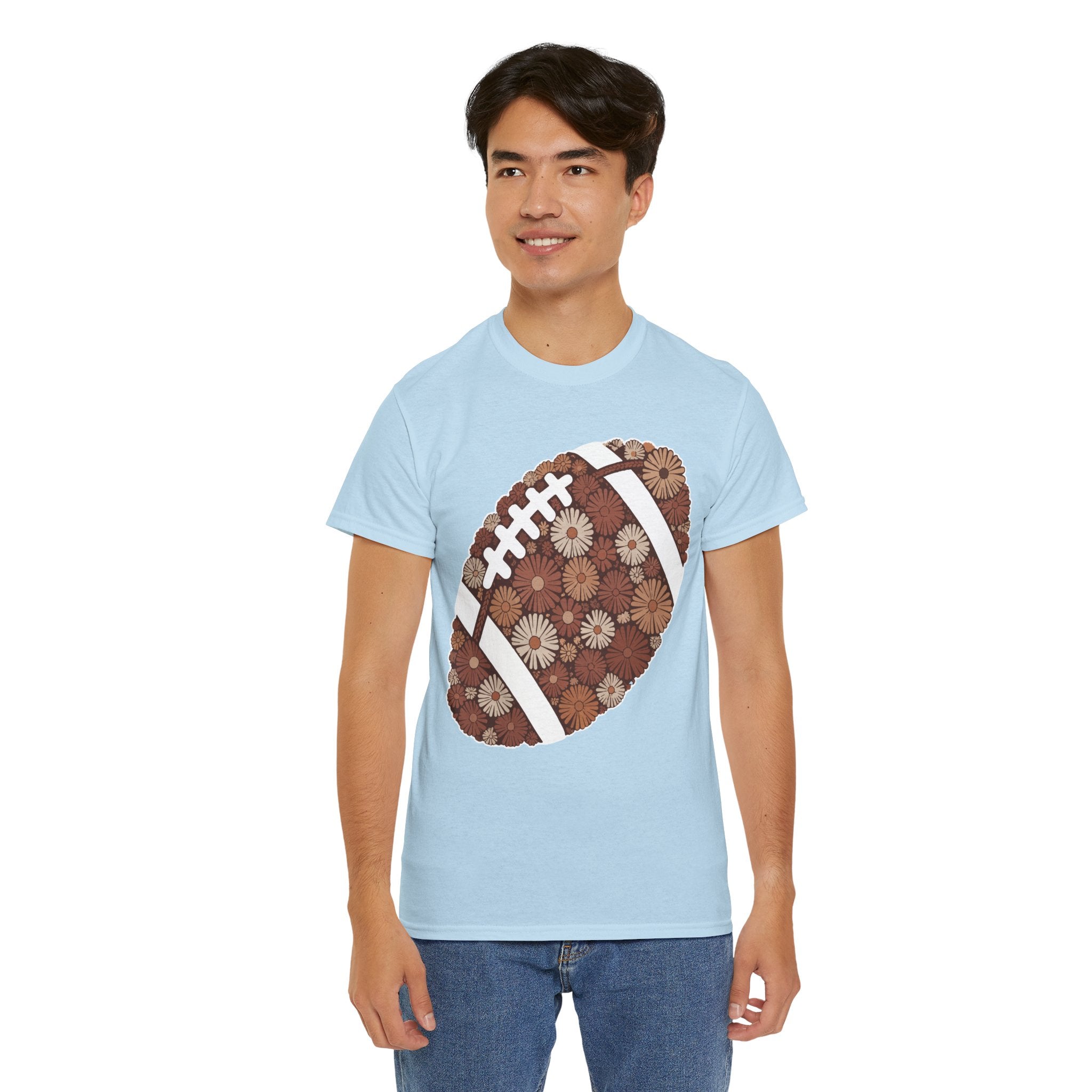 Game Day Touch Down Football Tee — Helmets, Flags & Cheer Icons Unisex Cotton Tee