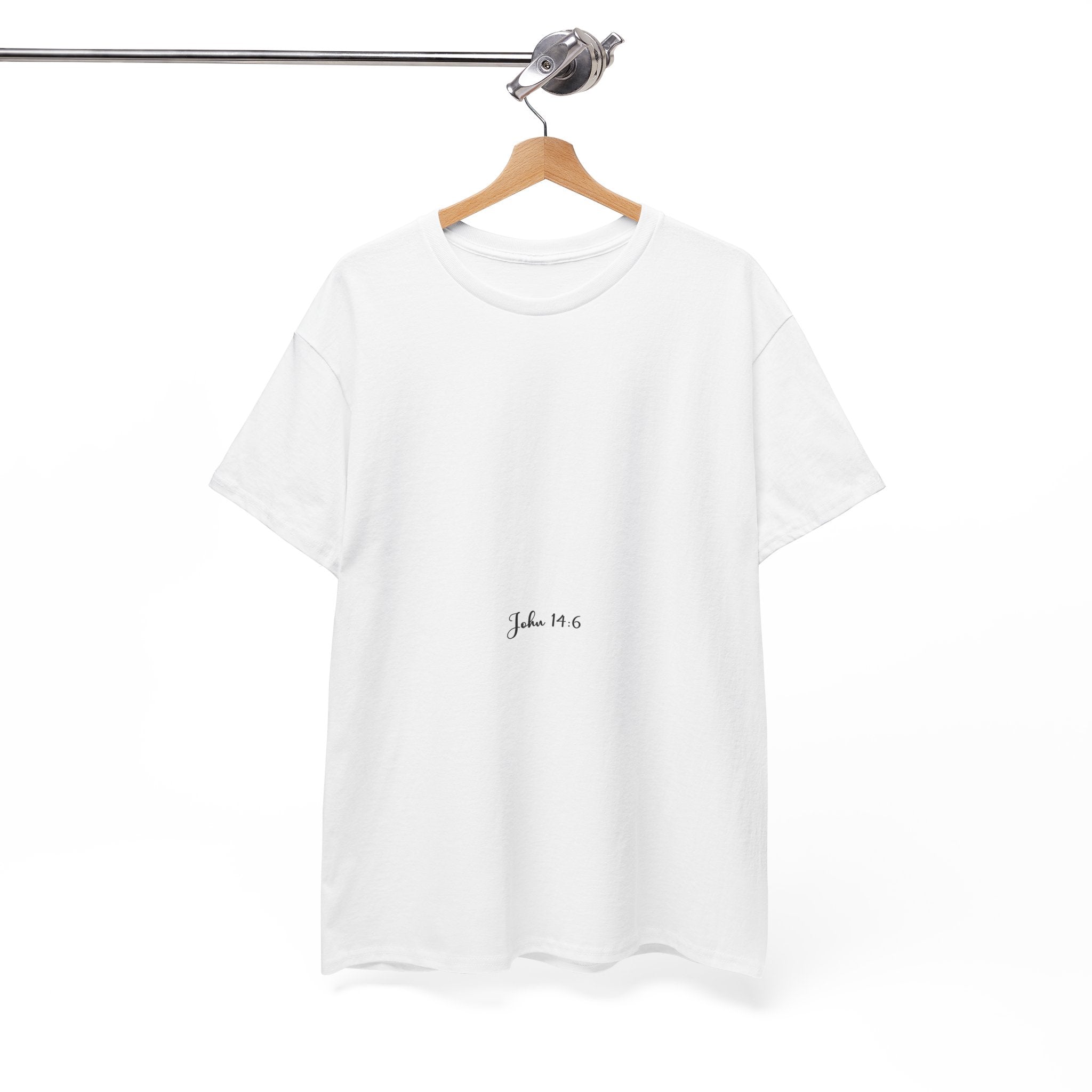 John 14:6 Christian Tee — Minimalist Script Faith T-Shirt