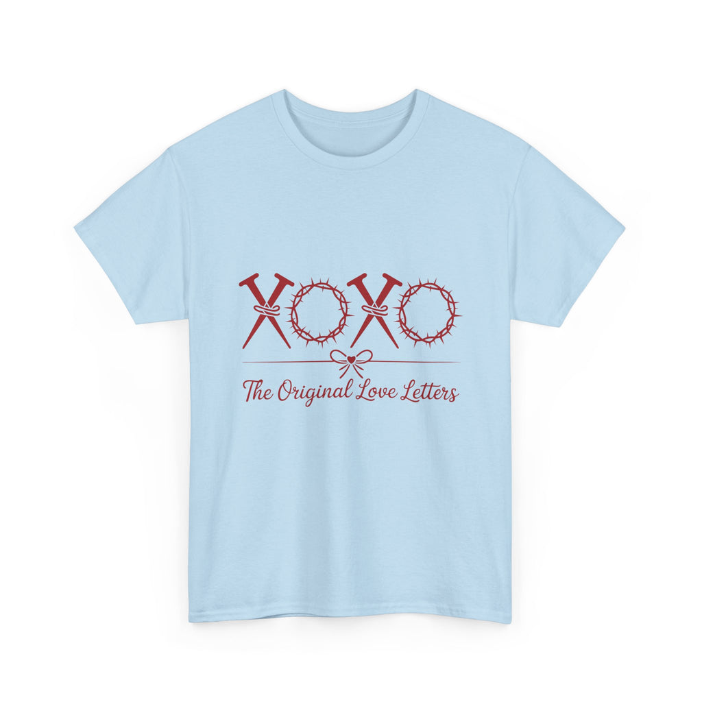 Christian Valentine Tee — “XOXO” Nails & Thorn Crowns, “The Original Love Letters”... Unisex Cotton Tee