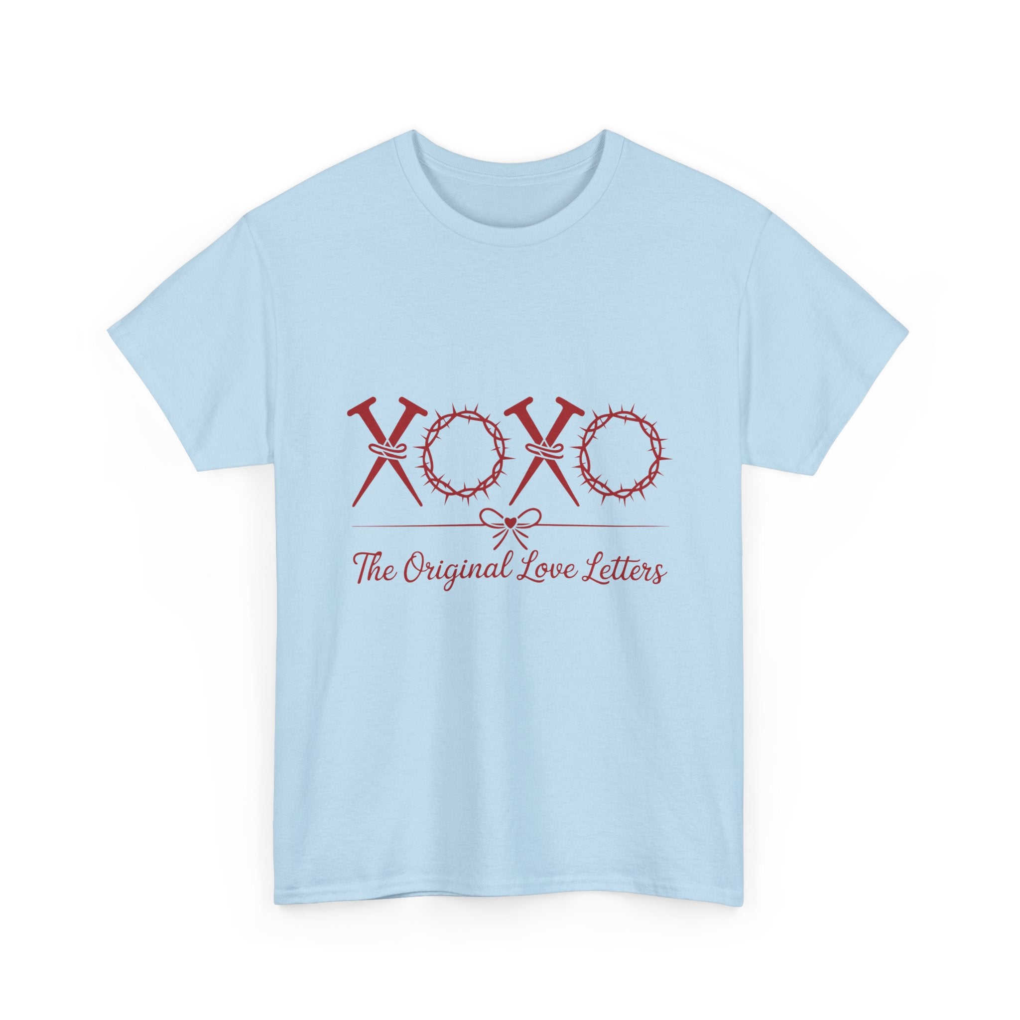 Christian Valentine Tee — “XOXO” Nails & Thorn Crowns, “The Original Love Letters”... Unisex Cotton Tee
