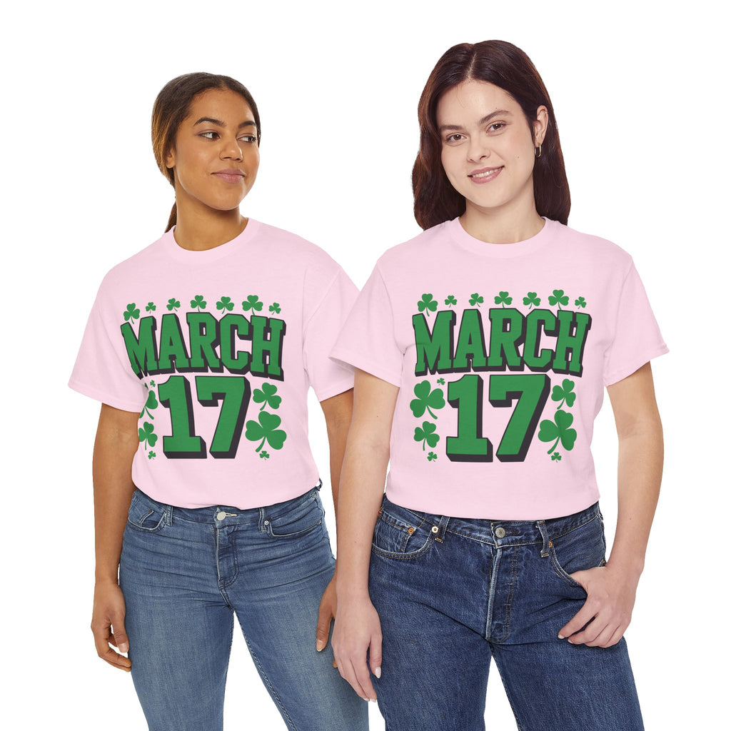 St. Patrick’s Day March 17 Shamrock Unisex Cotton T‑Shirt