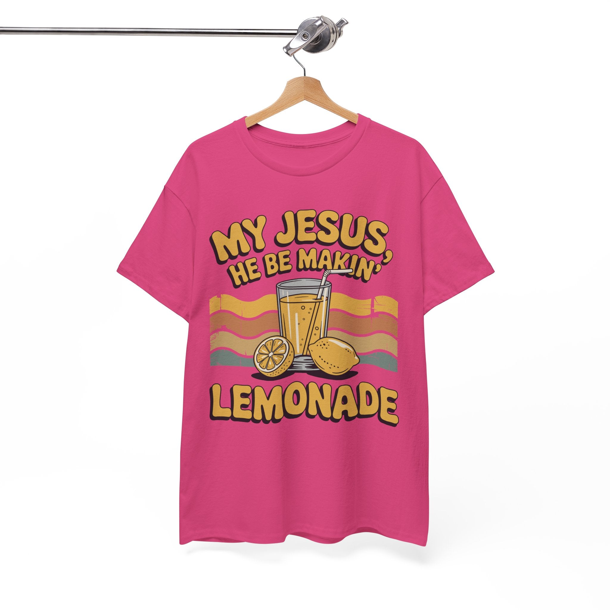 My Jesus, He Be Makin’ Lemonade T-Shirt — Retro Lemonade Christian Unisex Cotton Tee