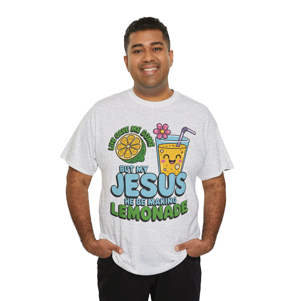 Christian Lemonade T‑Shirt — "Life Gave Me Some Lemons, My Jesus Makes Lemonade"Unisex Cotton Tee