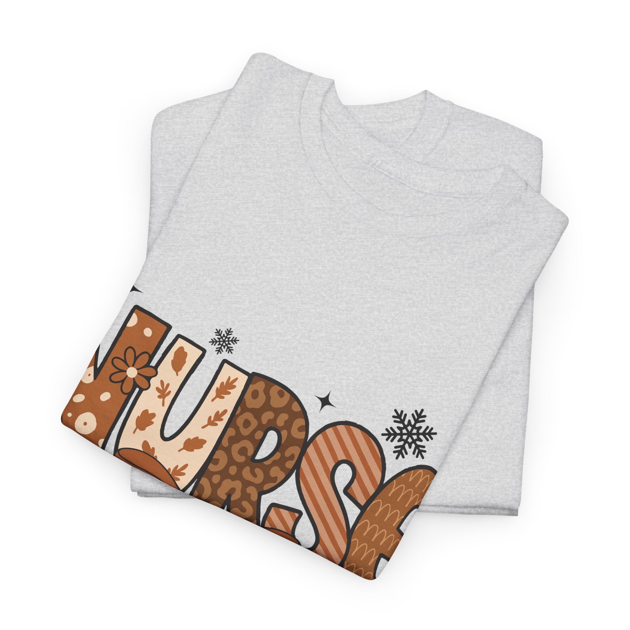 NURSE Fall Stethoscope Tee — Brown Autumn Nurse Unisex CottonT shirt