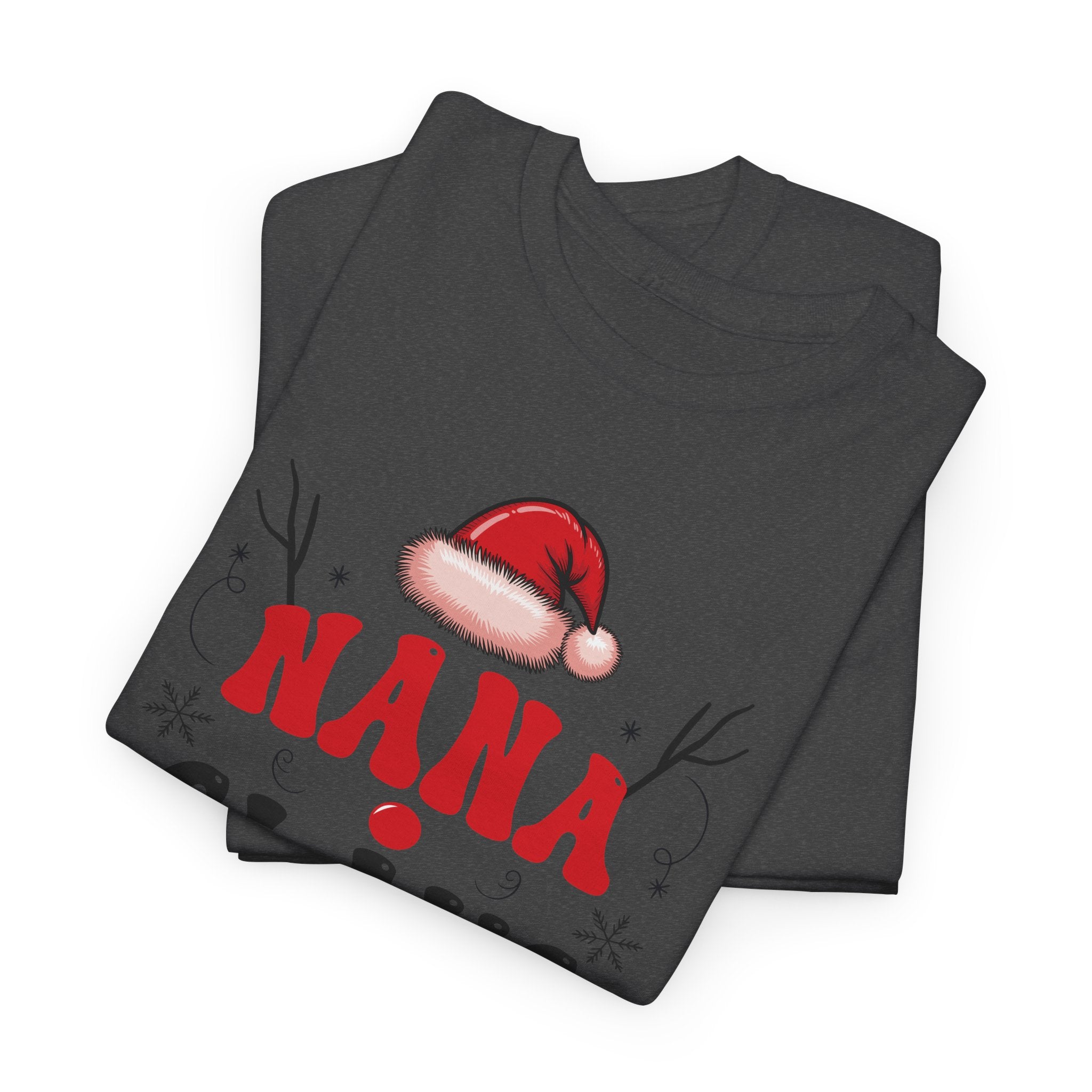 Nana Christmas T-Shirt — Santa Hat & Elf Boots Holiday Unisex Cotton Tee
