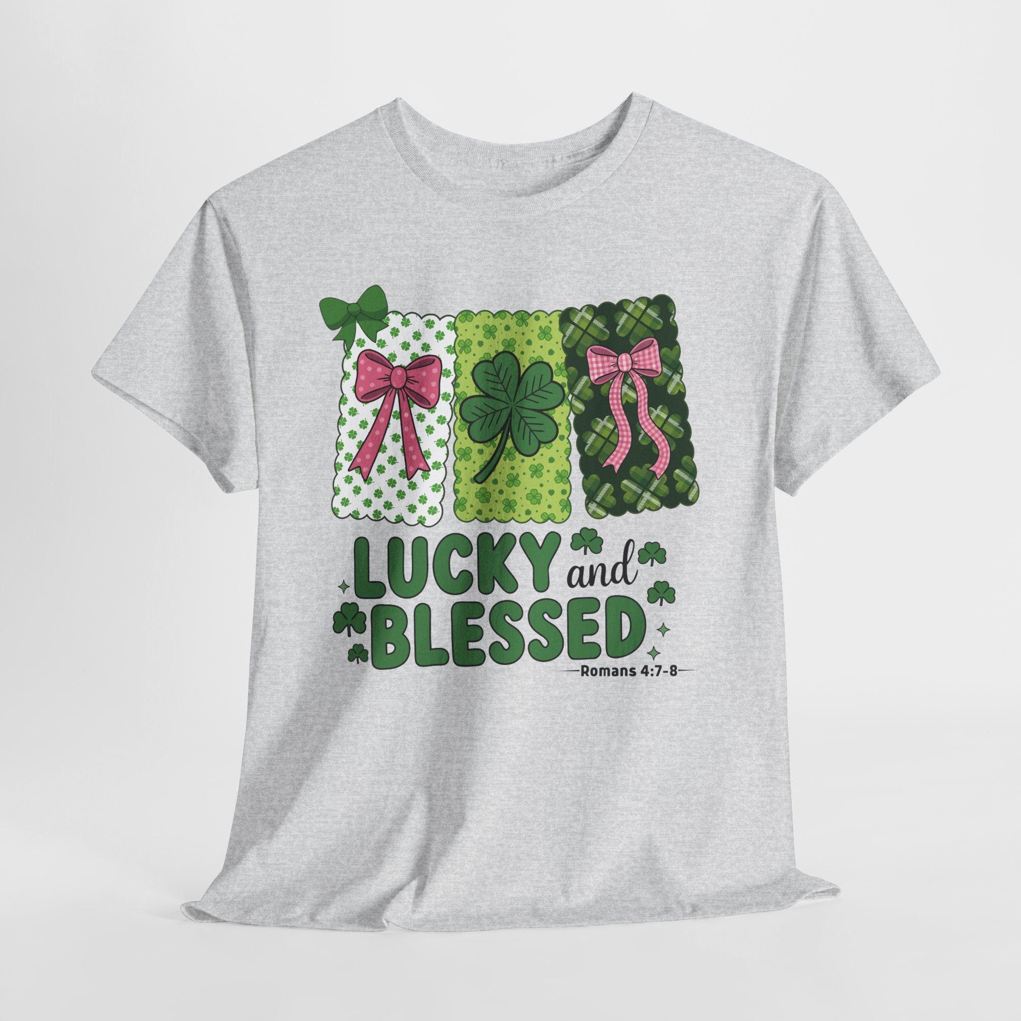 Lucky and Blessed Clover Unisex Cotton Tee