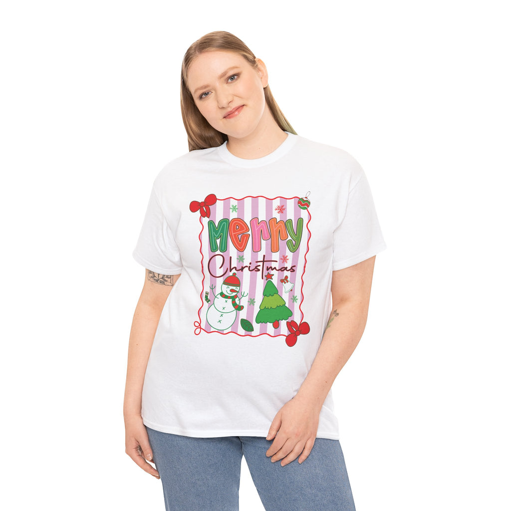 Christmas Snowman Unisex Cotton Tee