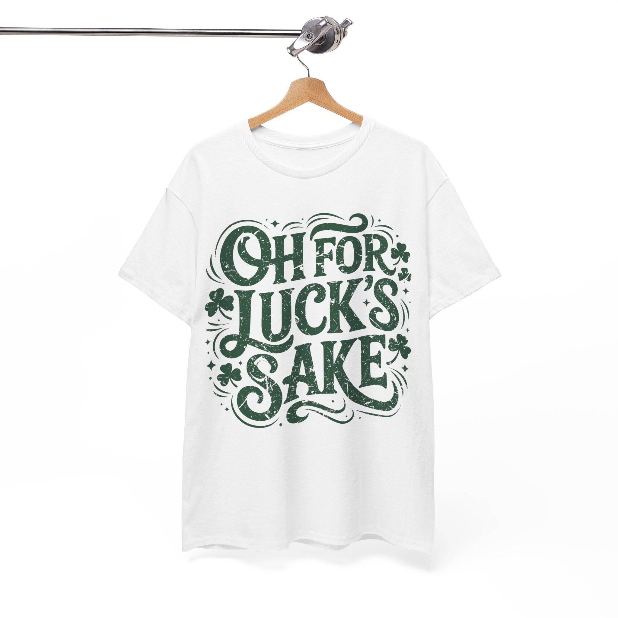 Oh for Luck's Sake Shamrock Unisex Cotton Tee