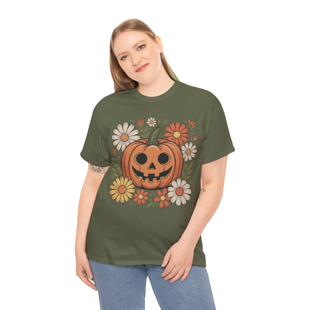 Halloween Pumpkin Unisex Cotton Tee