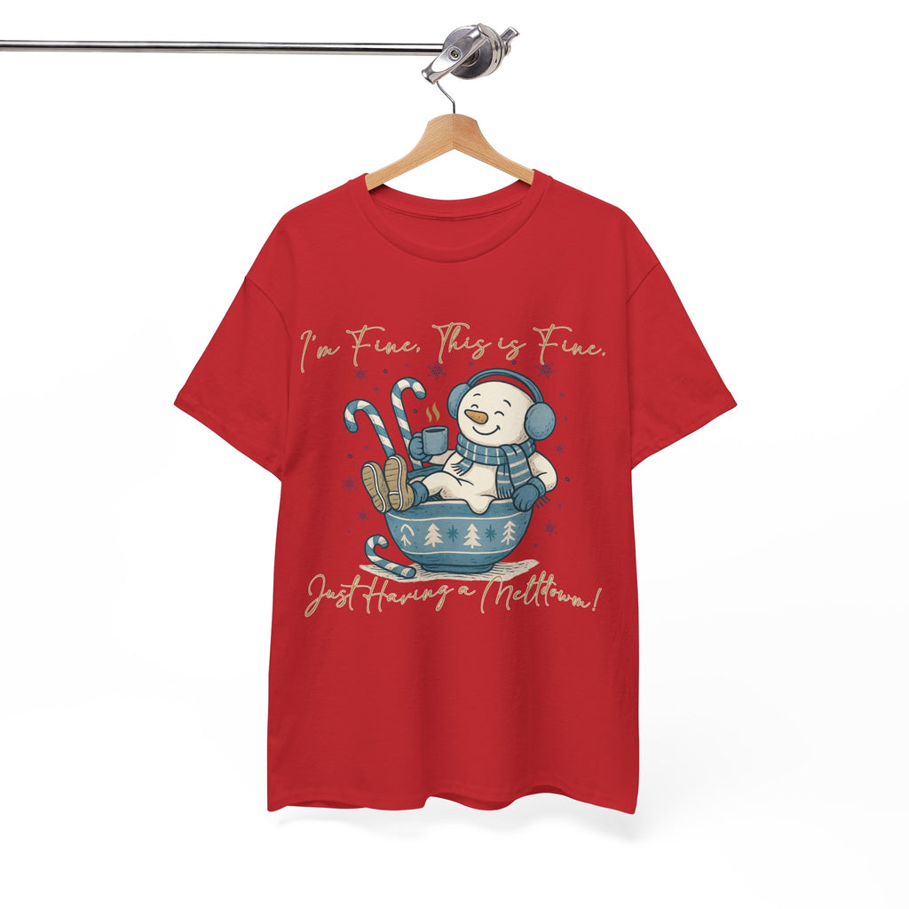 Snowman Hot Cocoa Unisex Cotton Tee