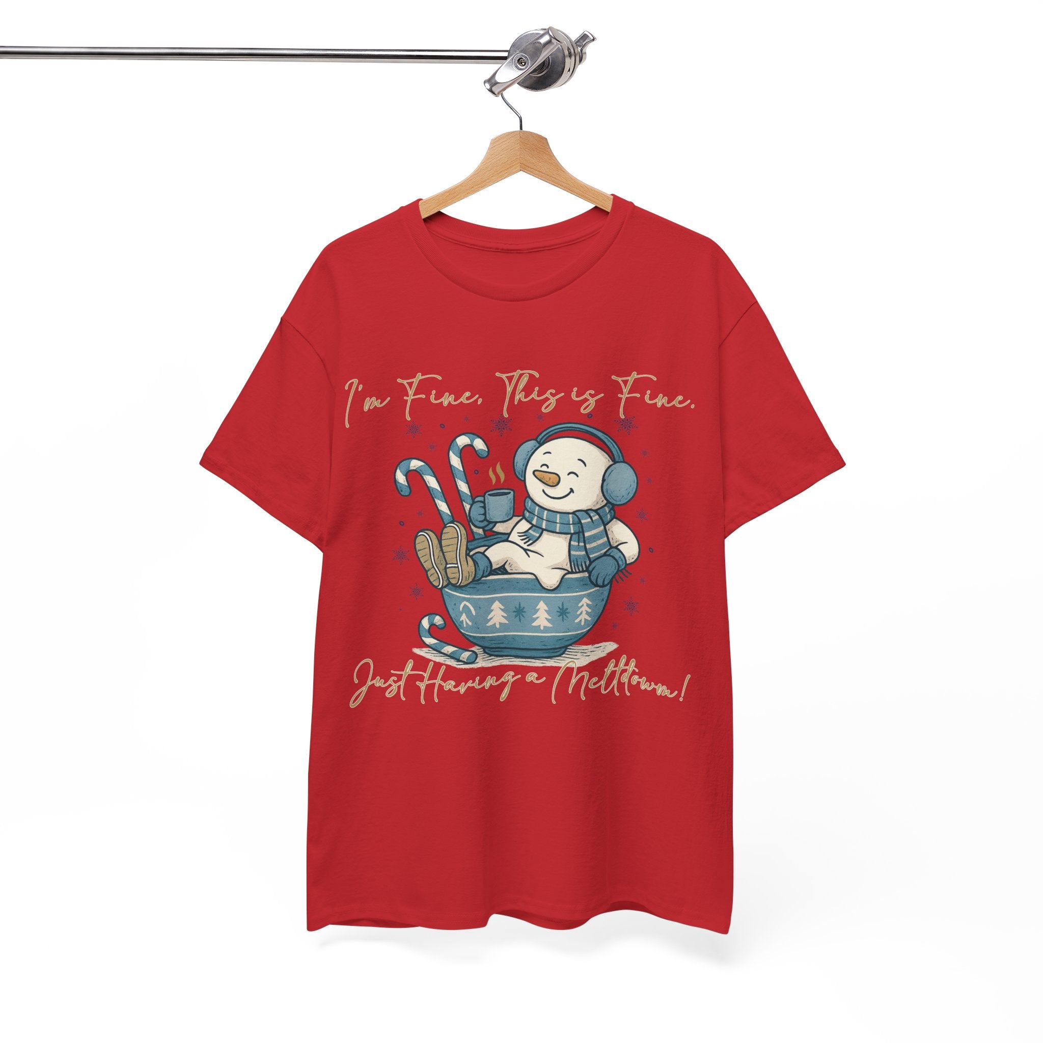 Snowman Hot Cocoa Unisex Cotton Tee