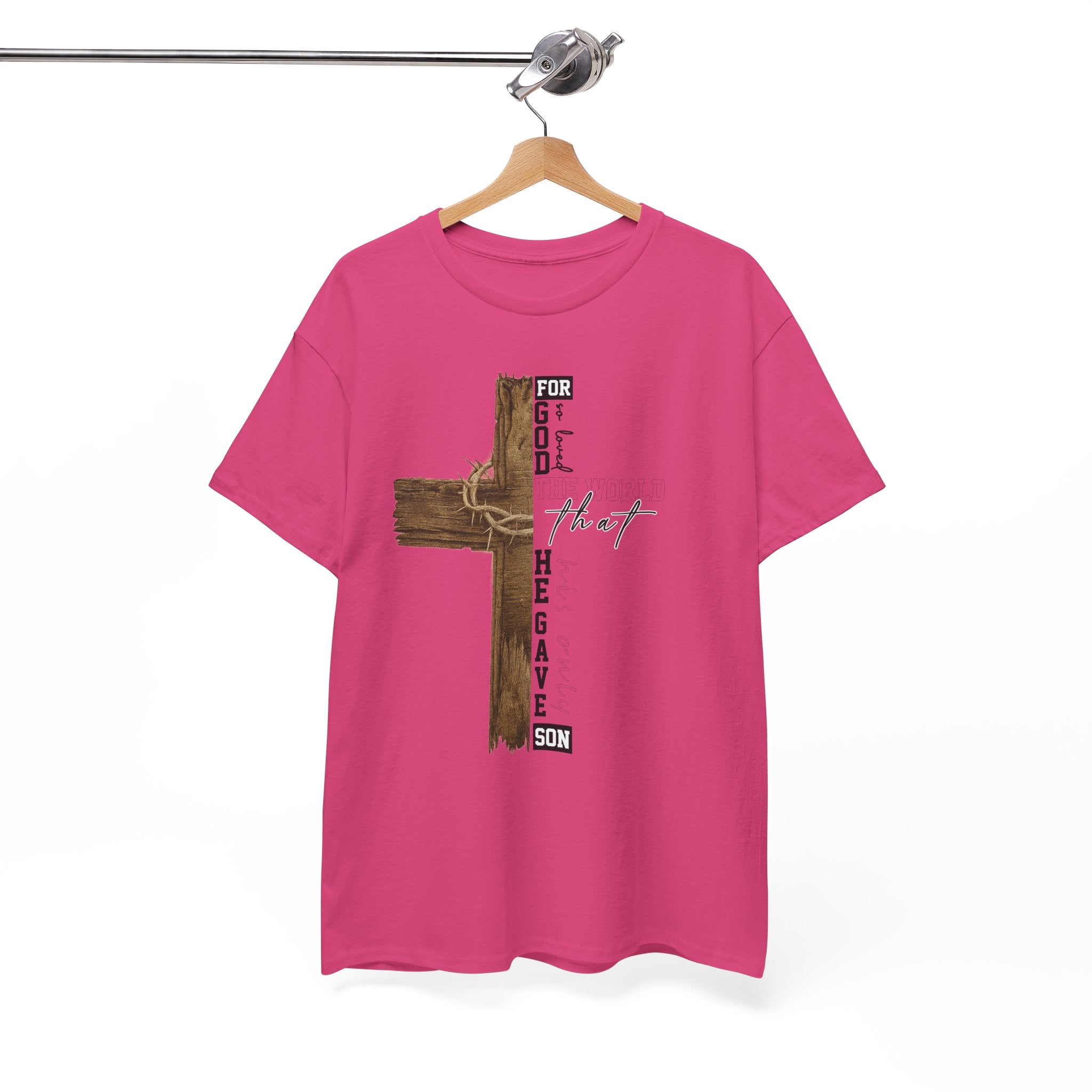 For That Son T-Shirt — Wooden Cross & Crown of Thorns Christian Unisex Cotton Tee