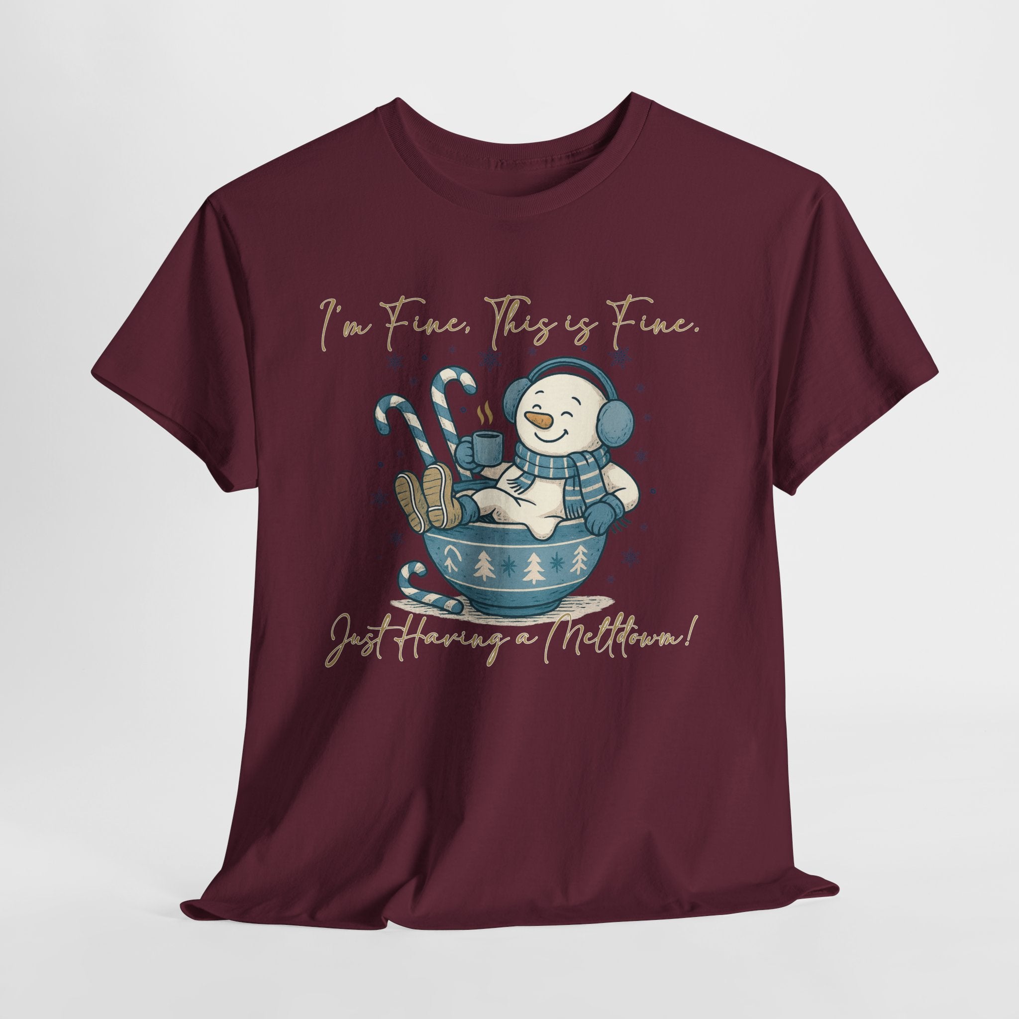 Snowman Hot Cocoa Unisex Cotton Tee