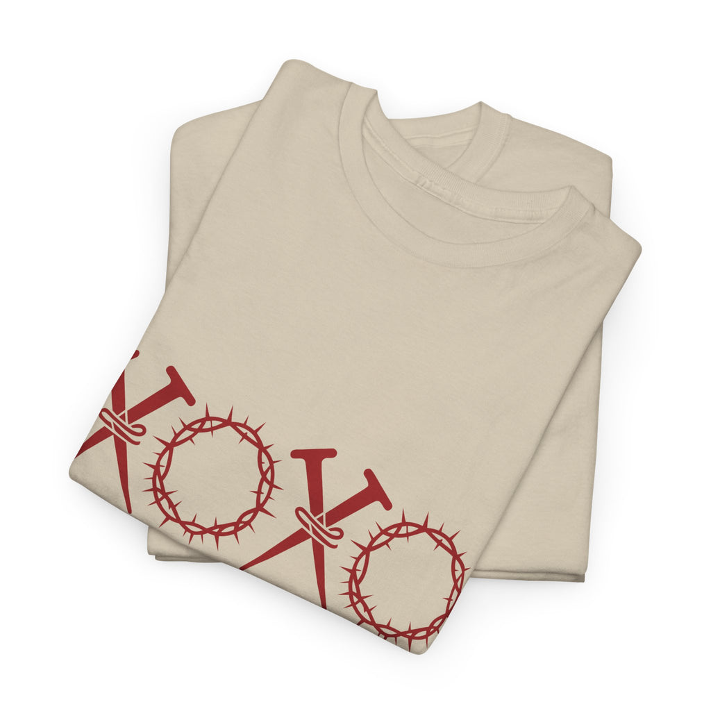 Christian Valentine Tee — “XOXO” Nails & Thorn Crowns, “The Original Love Letters”... Unisex Cotton Tee