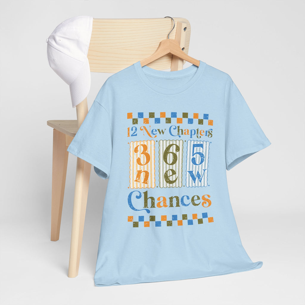 12 New Chapters 365 New Chances Vintage Tee — Fresh Start Inspirational Unisex Cotton Tee