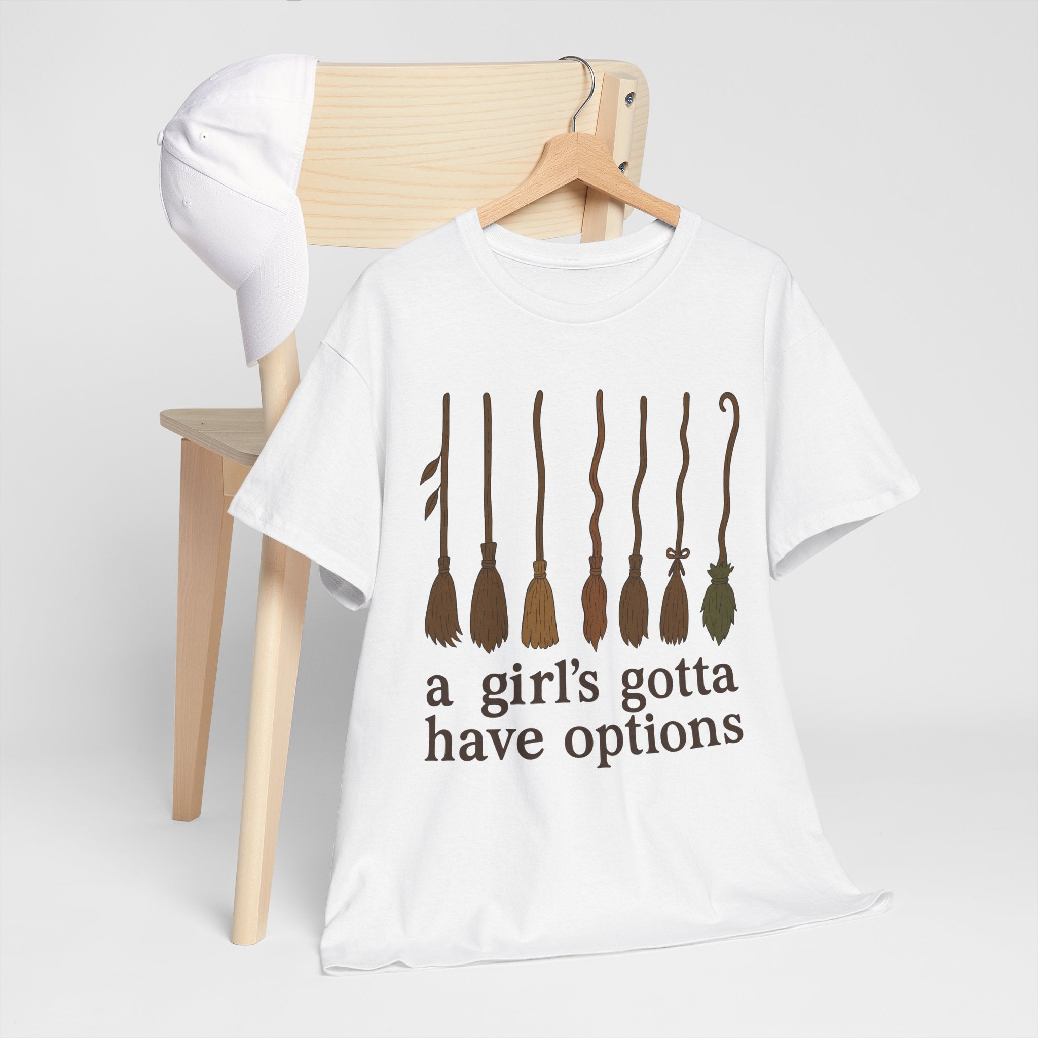 Witch Brooms Options Unisex Cotton Tee