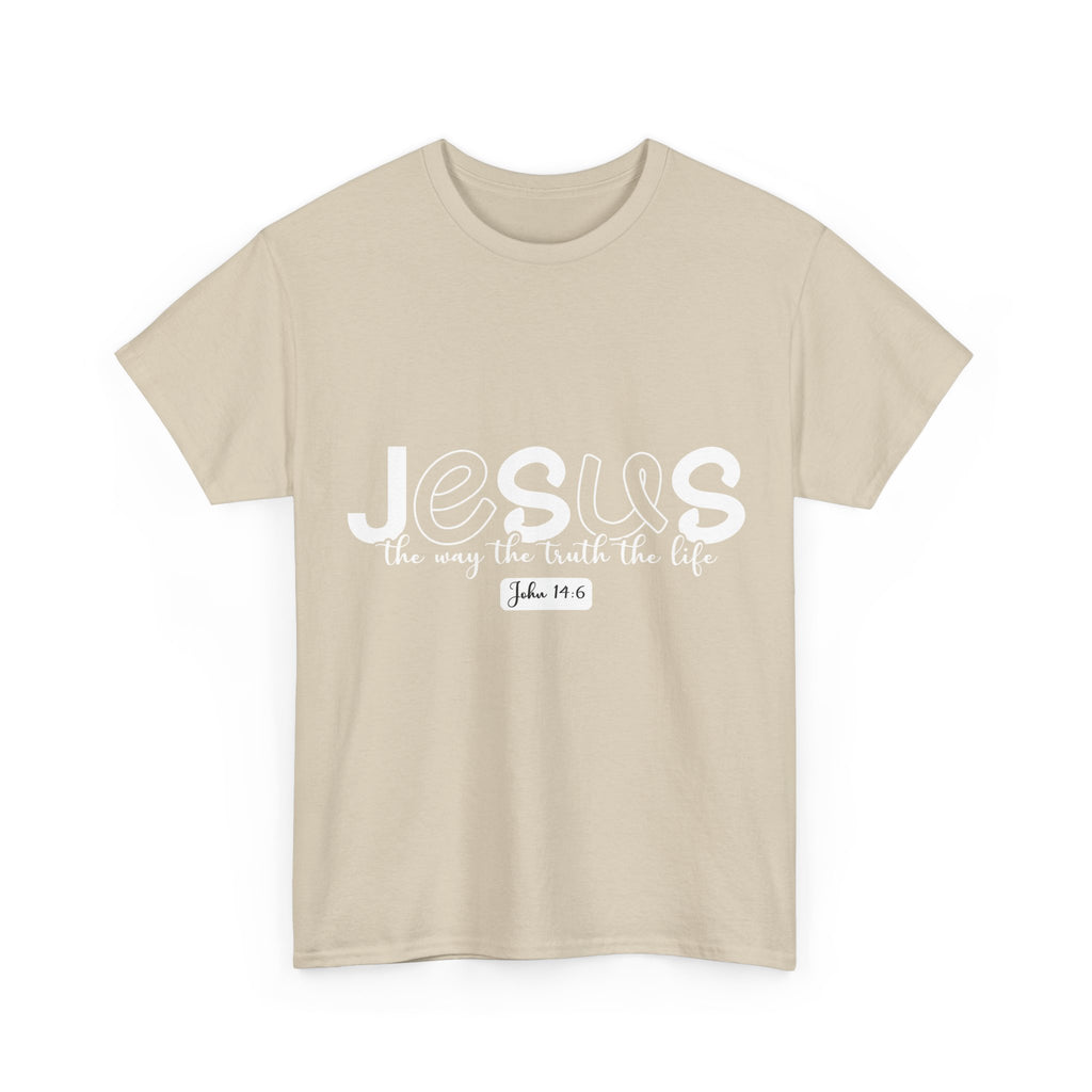John 14:6 Christian Tee — Minimalist Script Faith T-Shirt