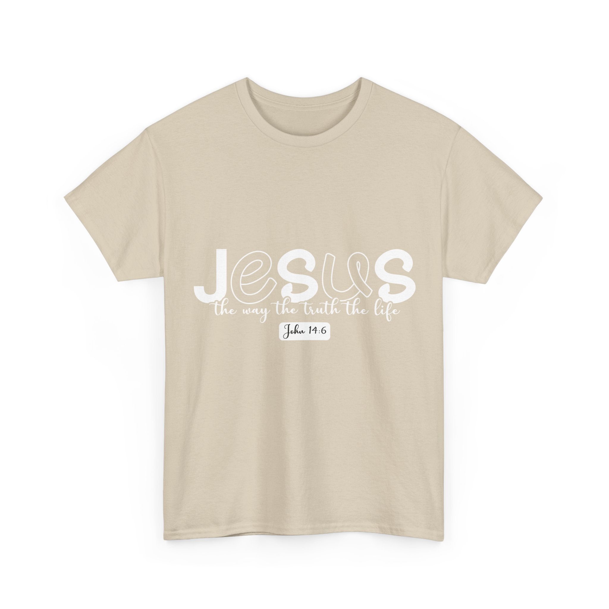 John 14:6 Christian Tee — Minimalist Script Faith T-Shirt