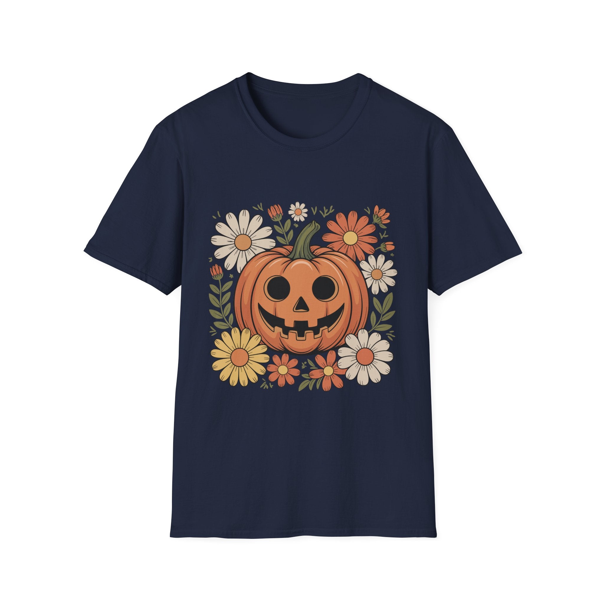Spooky Floral Pumpkin T-Shirt