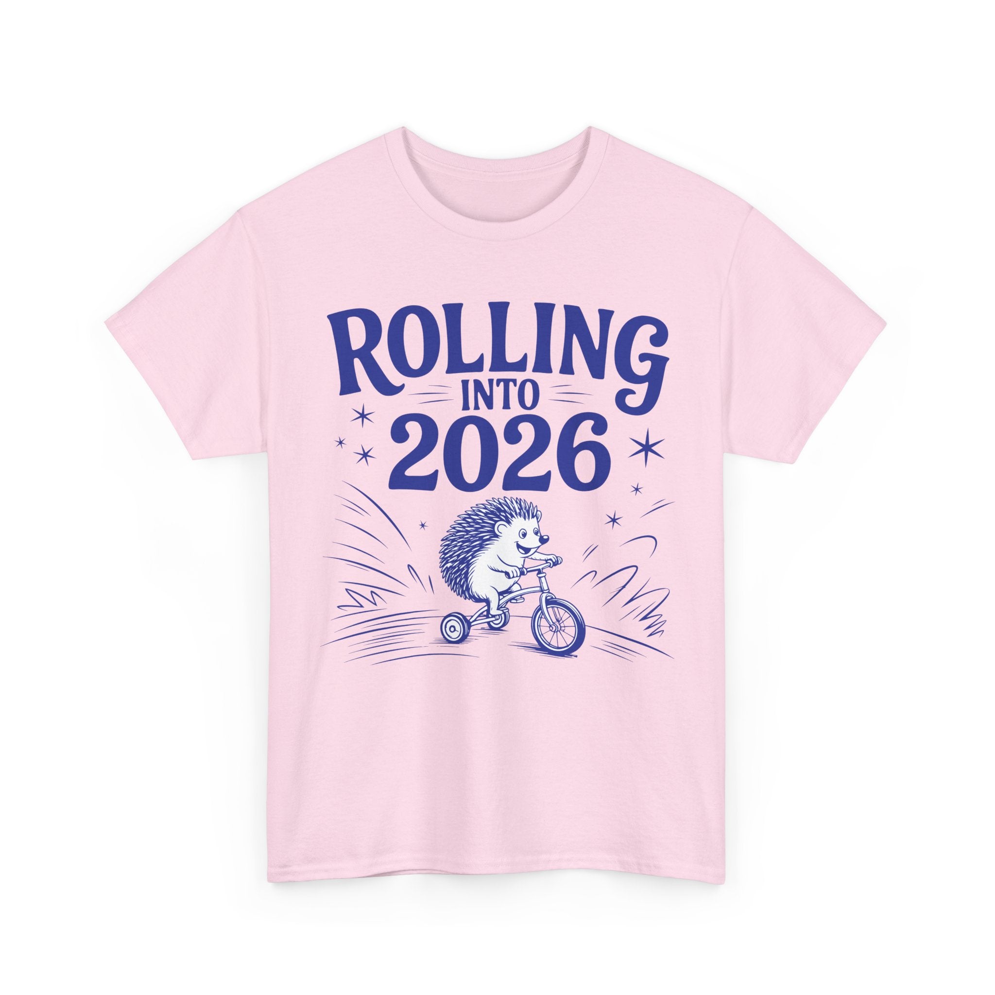 Rolling Into 2026 Hedgehog Tricycle Unisex Cotton Tee