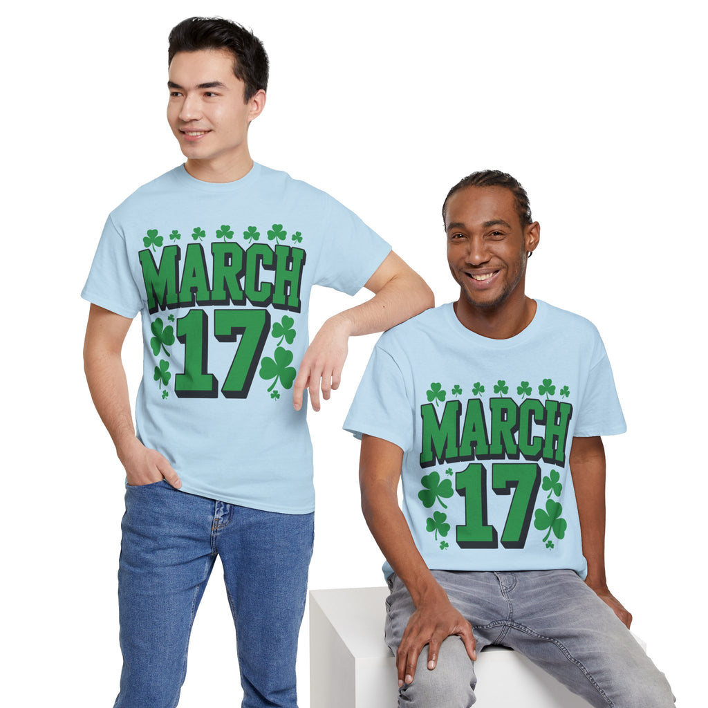 St. Patrick’s Day March 17 Shamrock Unisex Cotton T‑Shirt