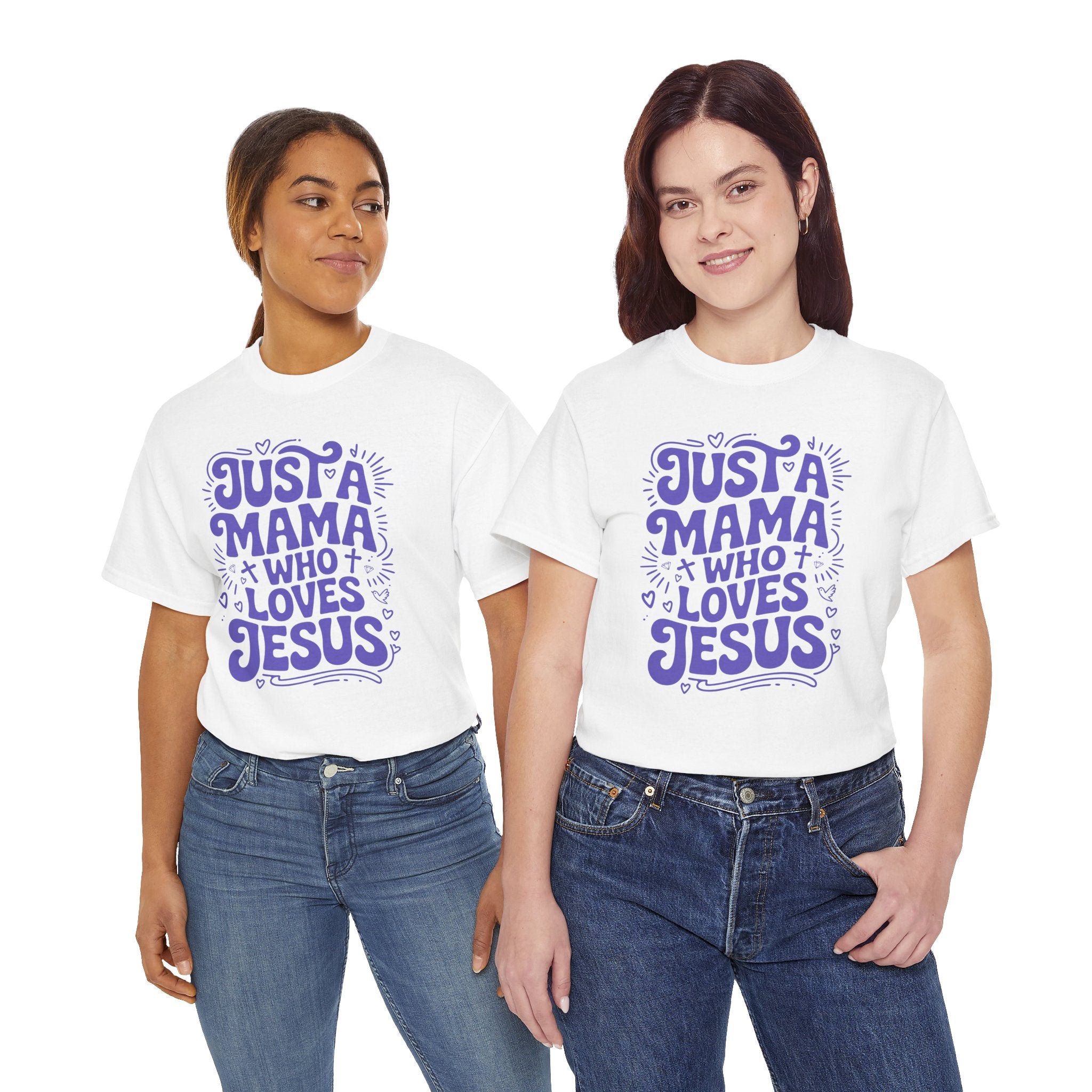 Mama Who Loves Jesus T-Shirt — Bright Green Bubbly Faith Unisex Cotton Tee