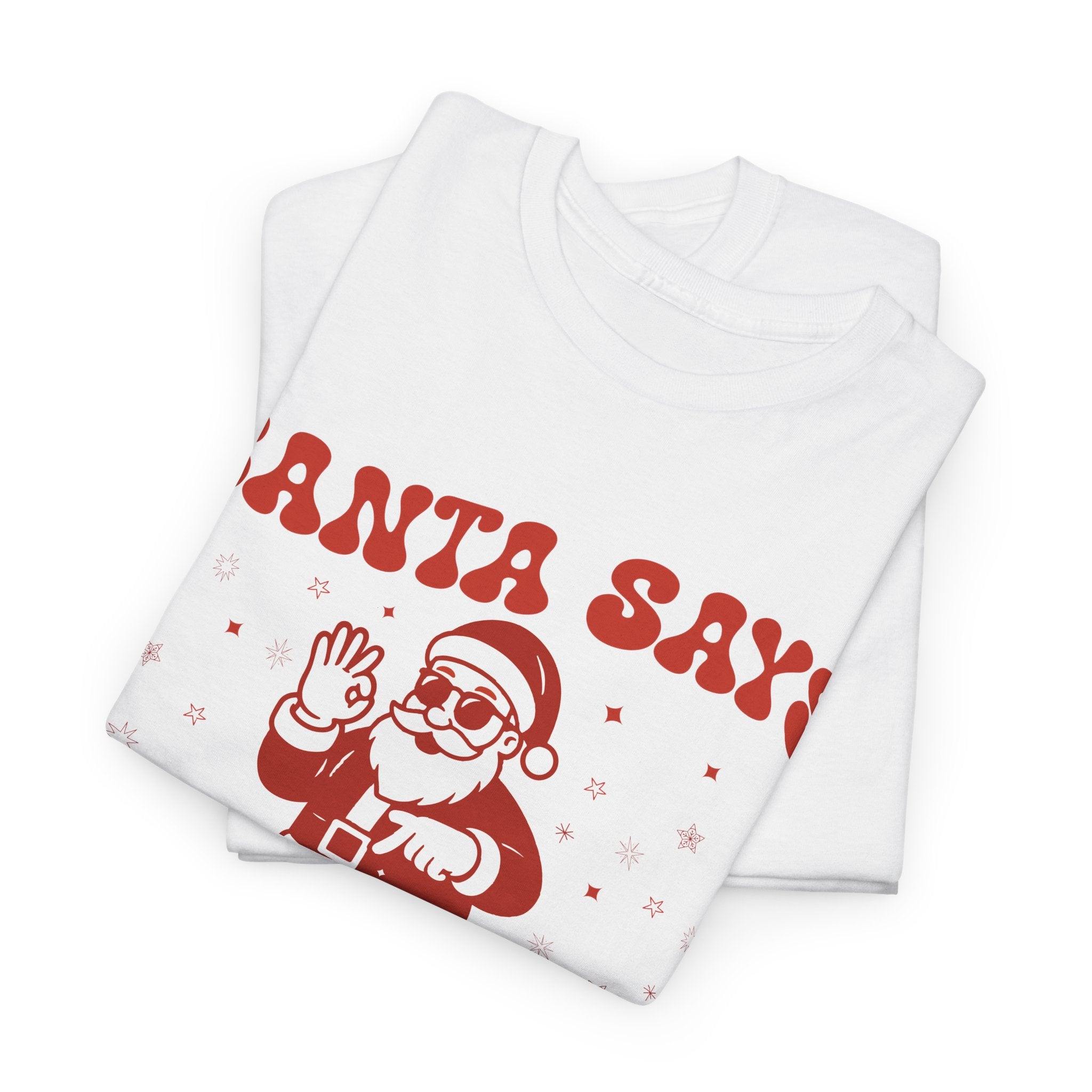 Retro 'Santa Says Six Seven' Christmas Unisex Cotton Tee