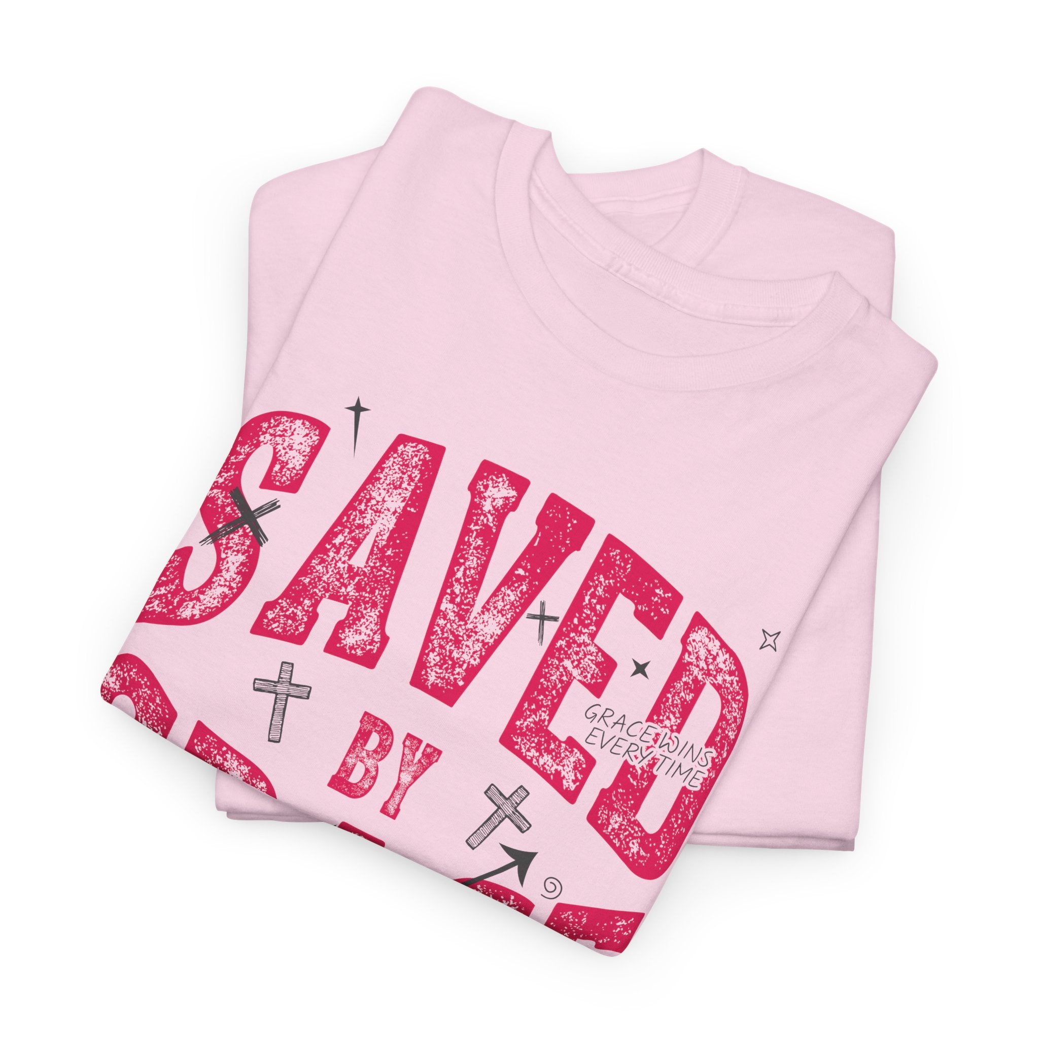 Saved by Grace Ephesians 2:8-9 Unisex Cotton T-Shirt