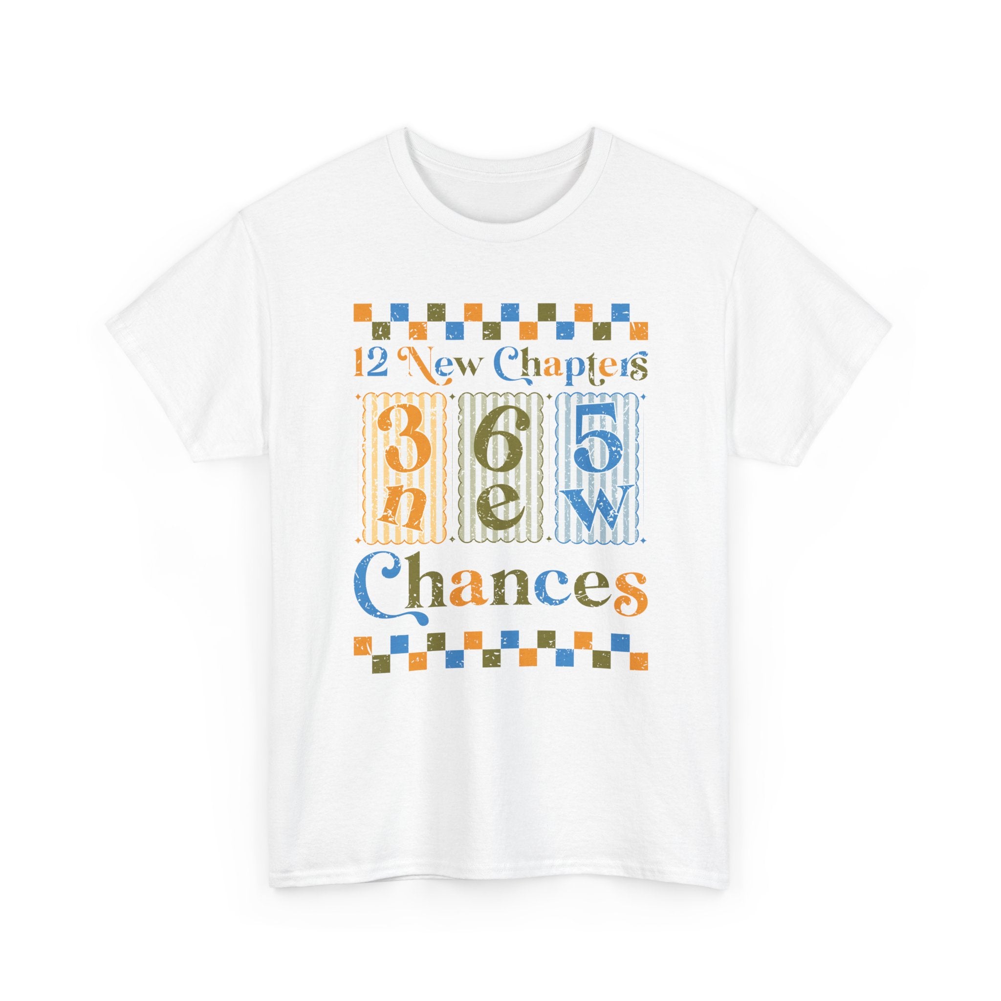 12 New Chapters 365 New Chances Vintage Tee — Fresh Start Inspirational Unisex Cotton Tee