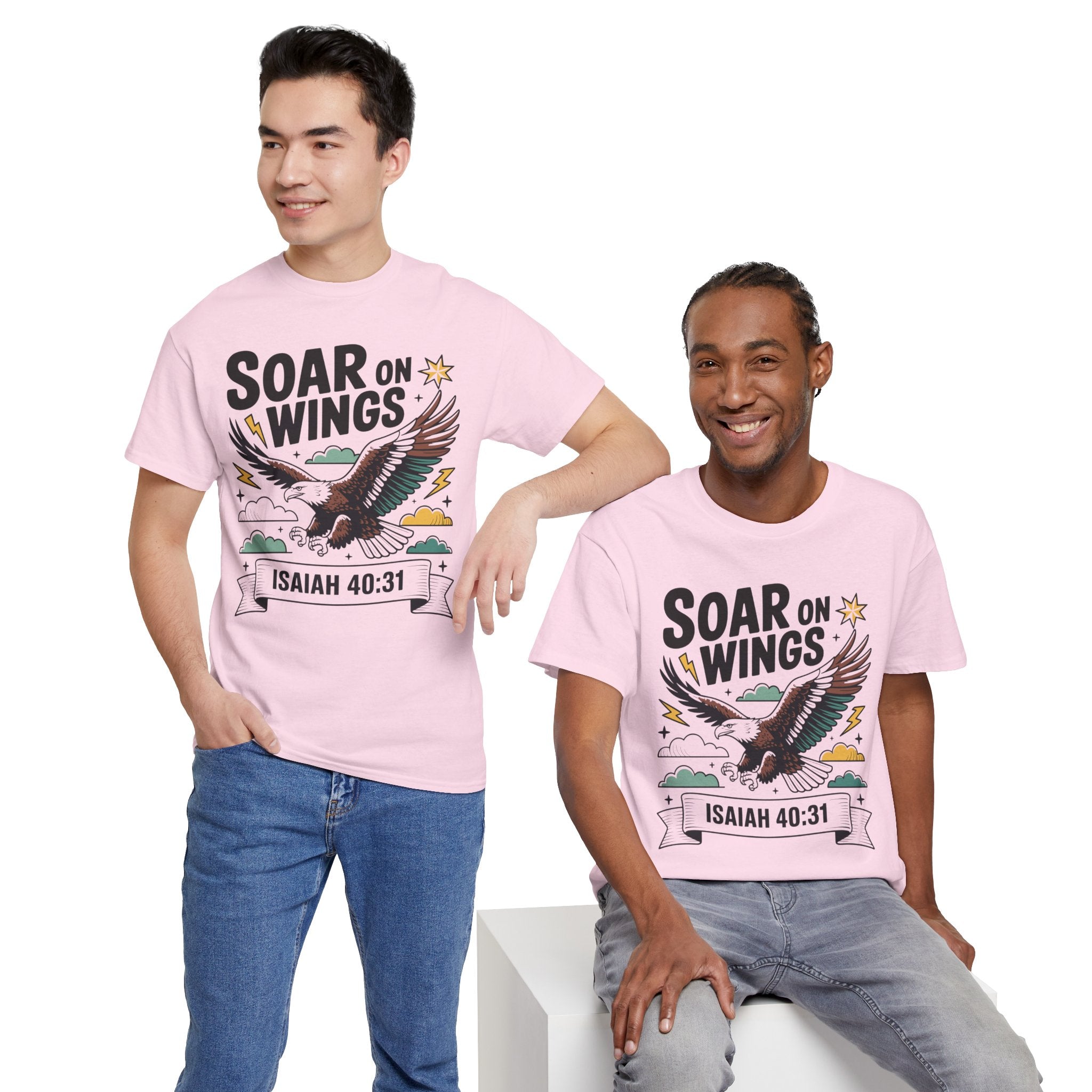 Isaiah 40:31 "Soar on Wings" Eagle Unisex Cotton T-Shirt