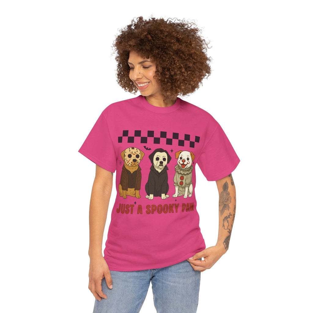 Halloween "Just A Spooky Paw" Unisex Cotton Tee