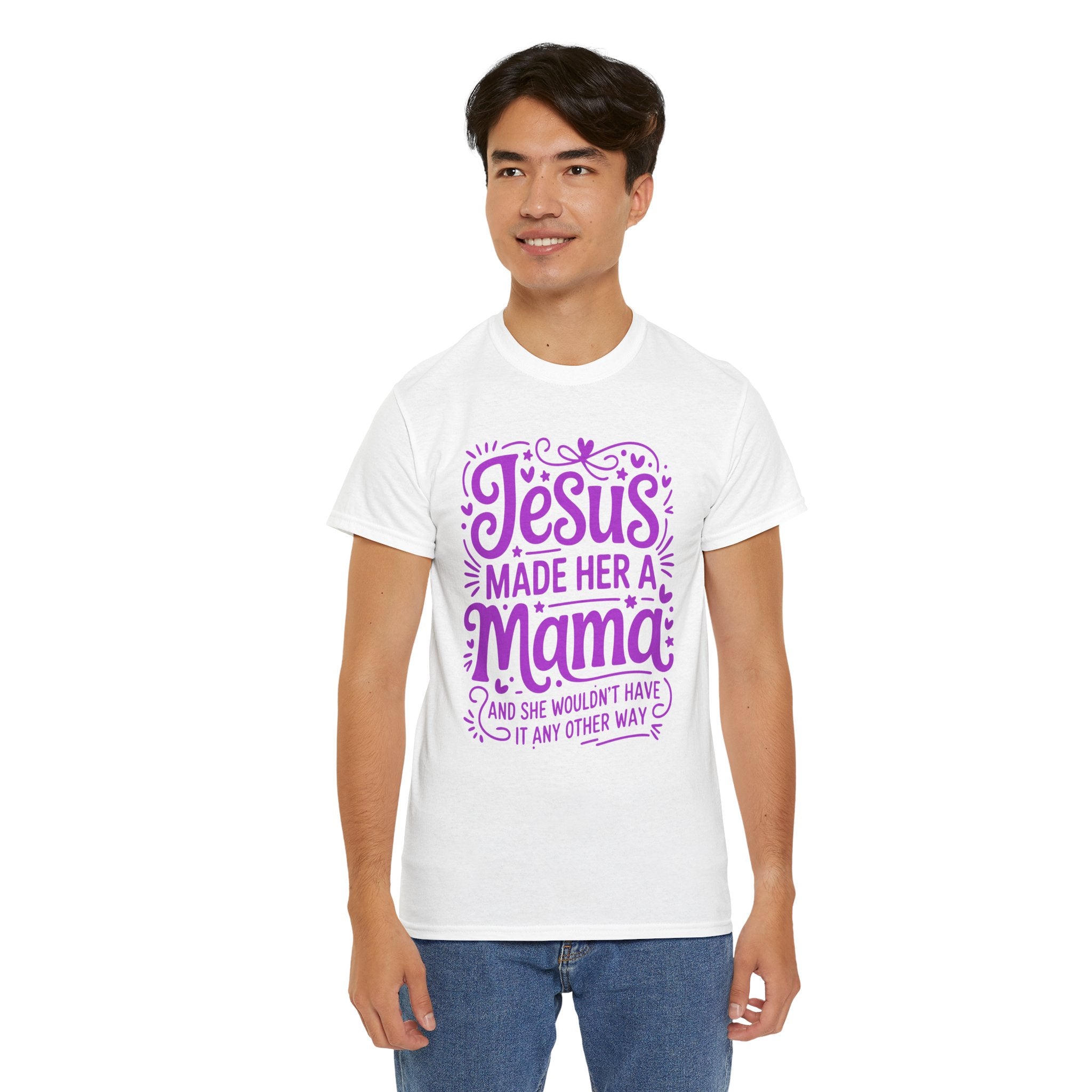 Jesus Made Her a Mama — Christian MamaUnisex Cotton T-Shirt