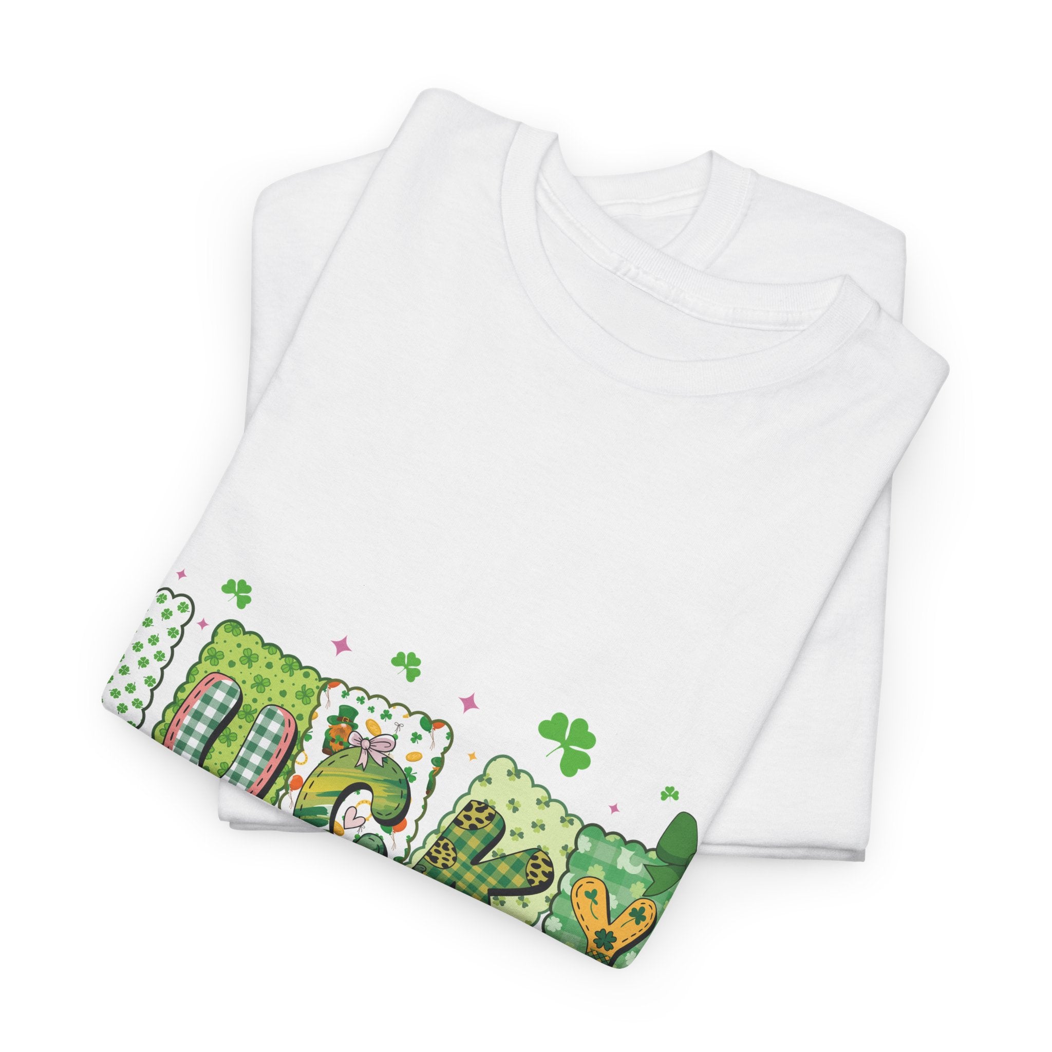 Lucky Patchwork Plaid Clover Tee — St. Patrick’s Day Unisex Cotton T-Shirt