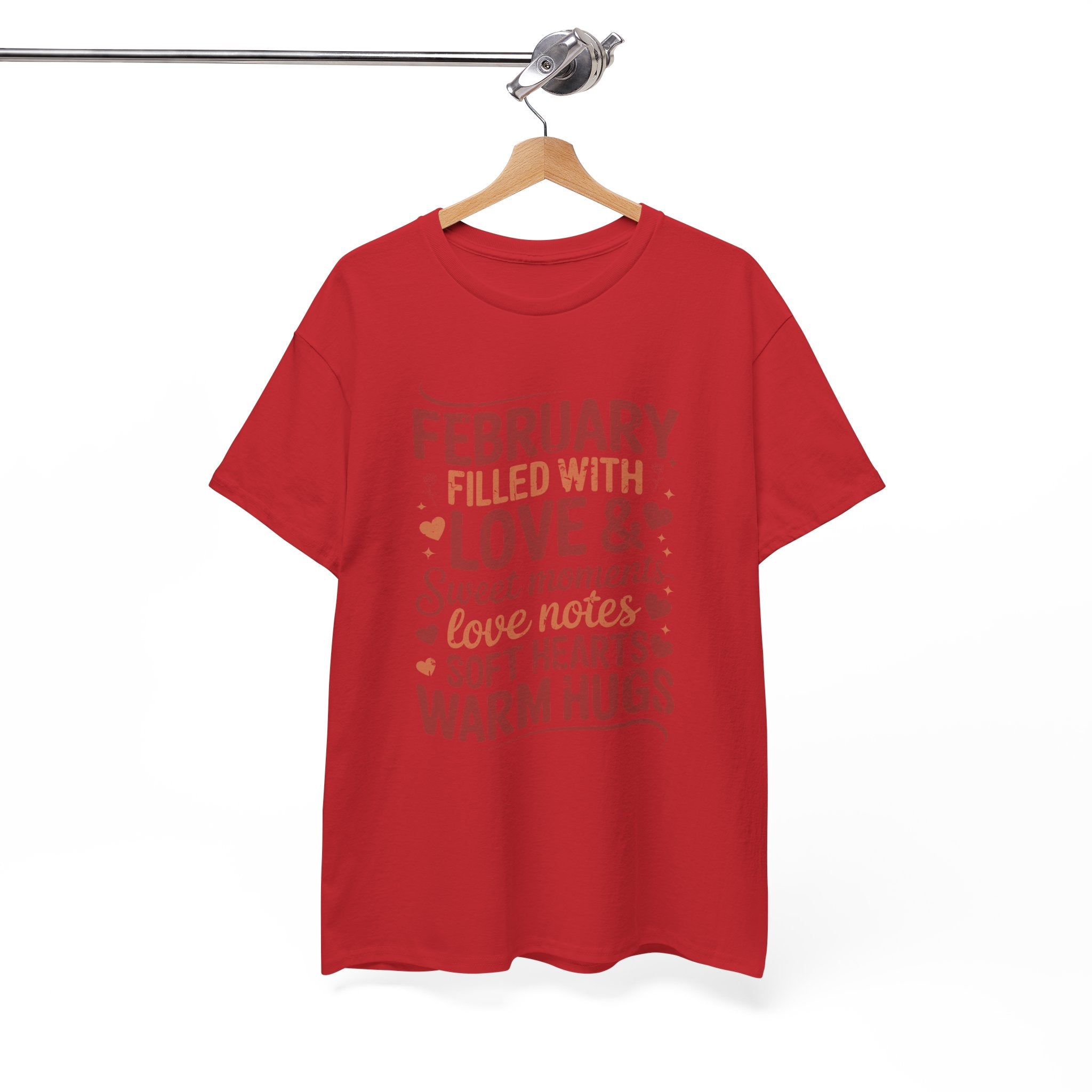 February Filled With Love Tee — Cozy Love Notes Valentine's Unisex Cotton Tshirt