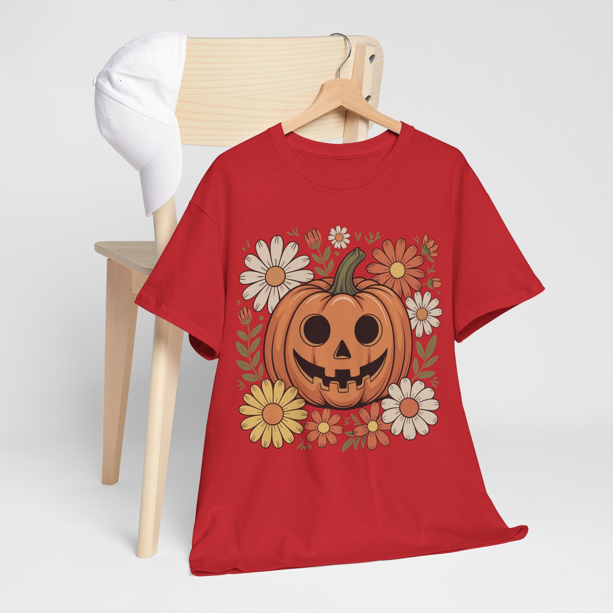 Halloween Pumpkin Unisex Cotton Tee