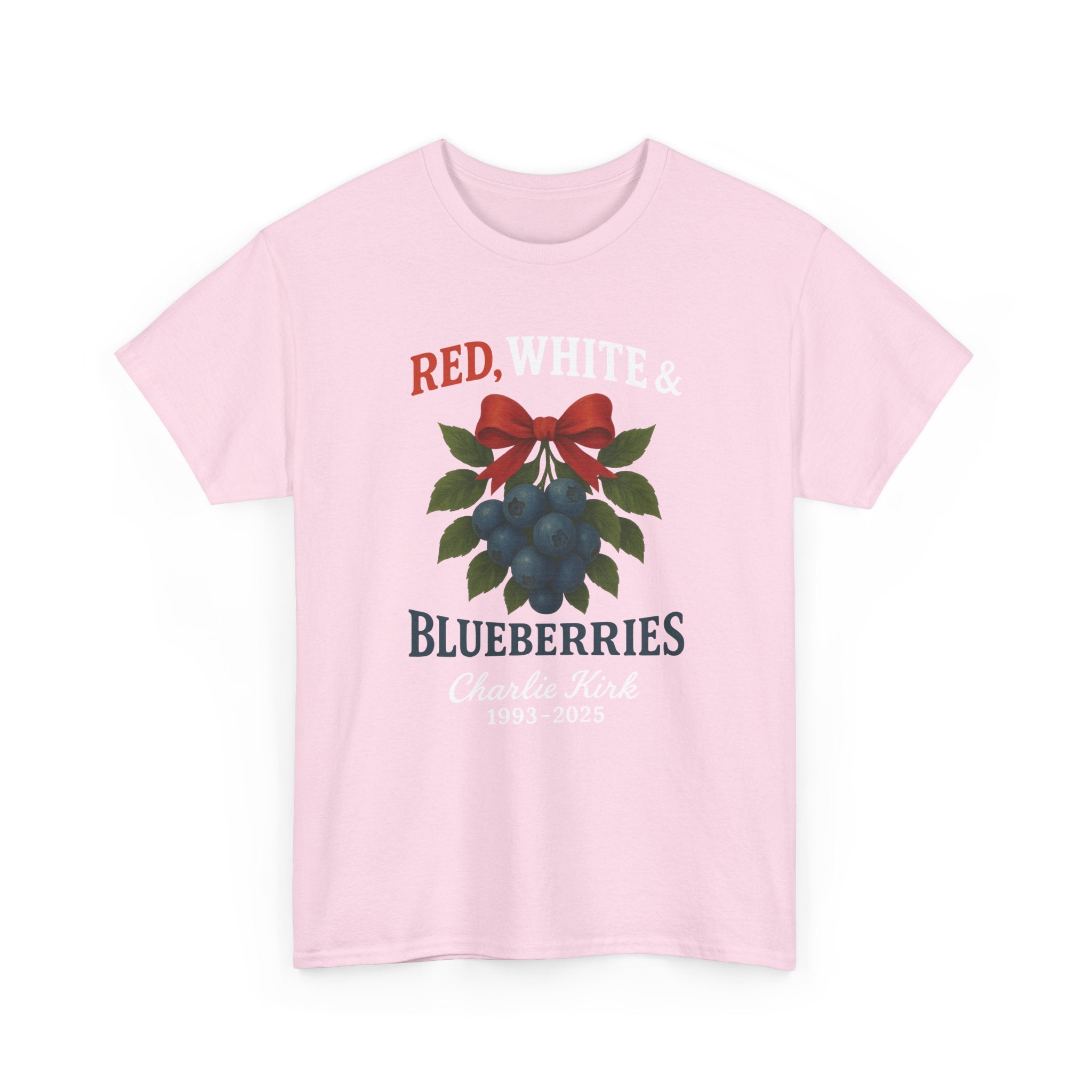 Red, White & Blueberries T-Shirt — Patriotic Blueberry Graphic Unisex Cotton Tee