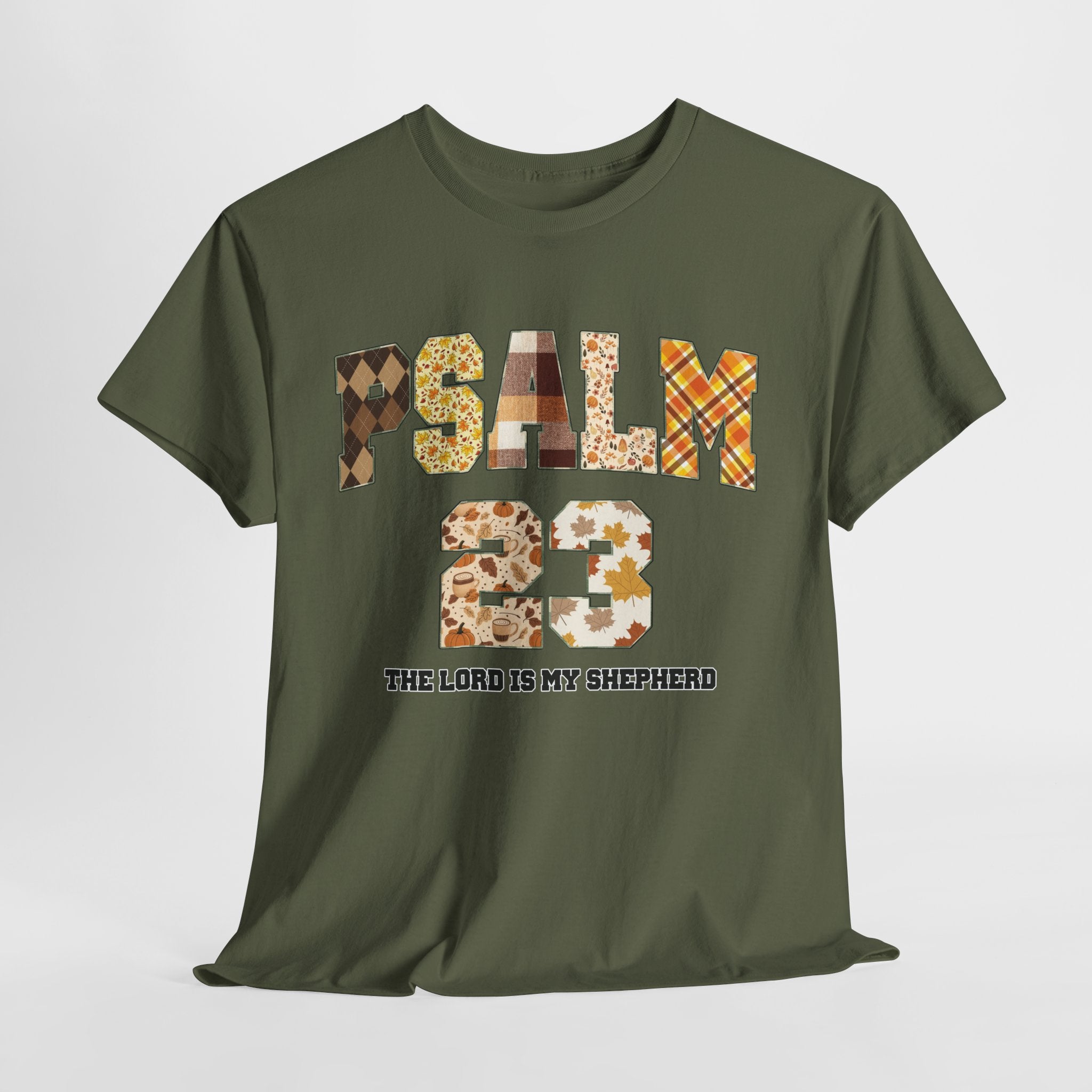 Psalm 23 Patchwork Unisex Cotton Tee